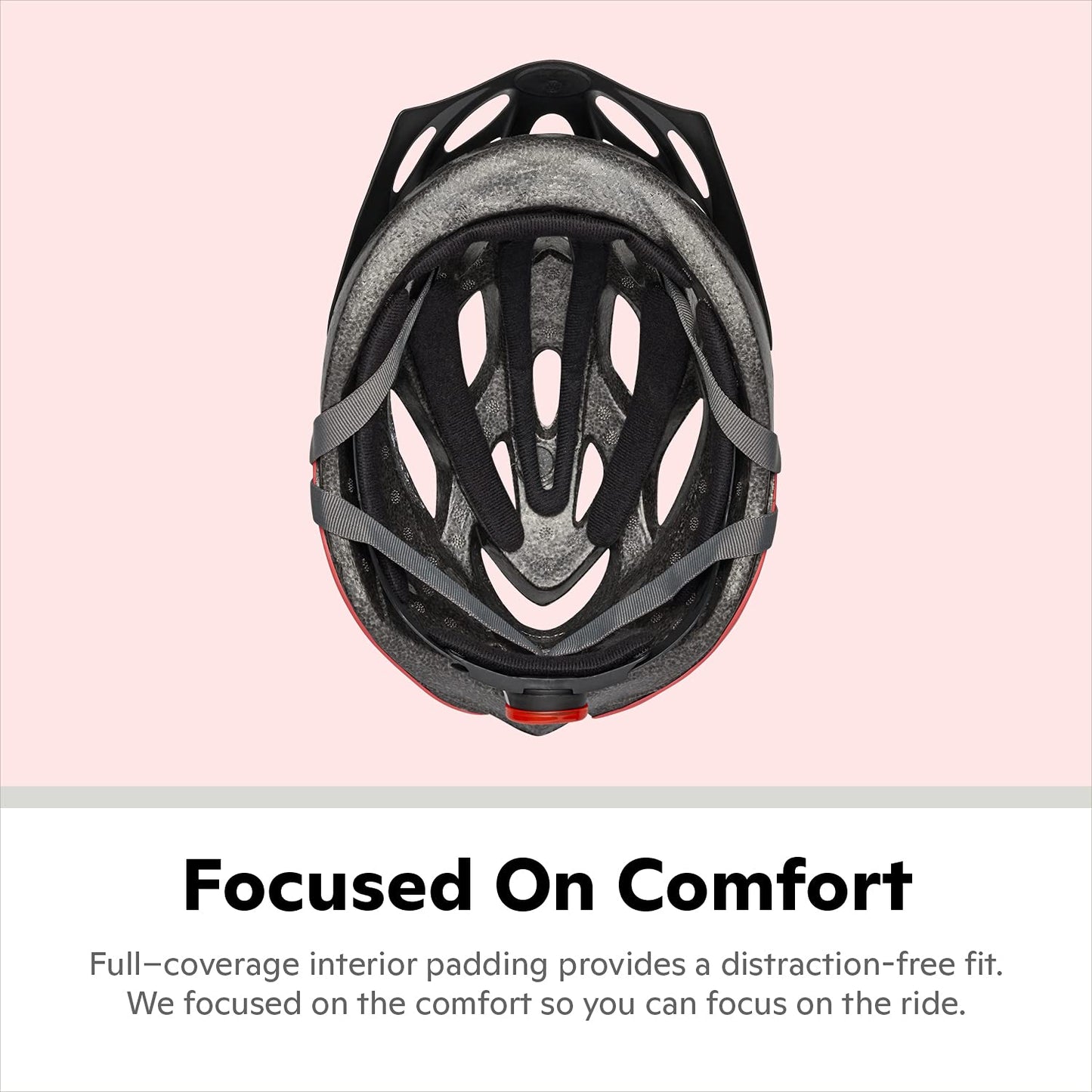 Schwinn Thrasher Adult Bike Helmet, Ages 14 and Up with Suggested Fit 58 to 62cm, Rear LED Light, Lightweight with Adjustable Side and Chin Straps, Pink Coral/Grey
