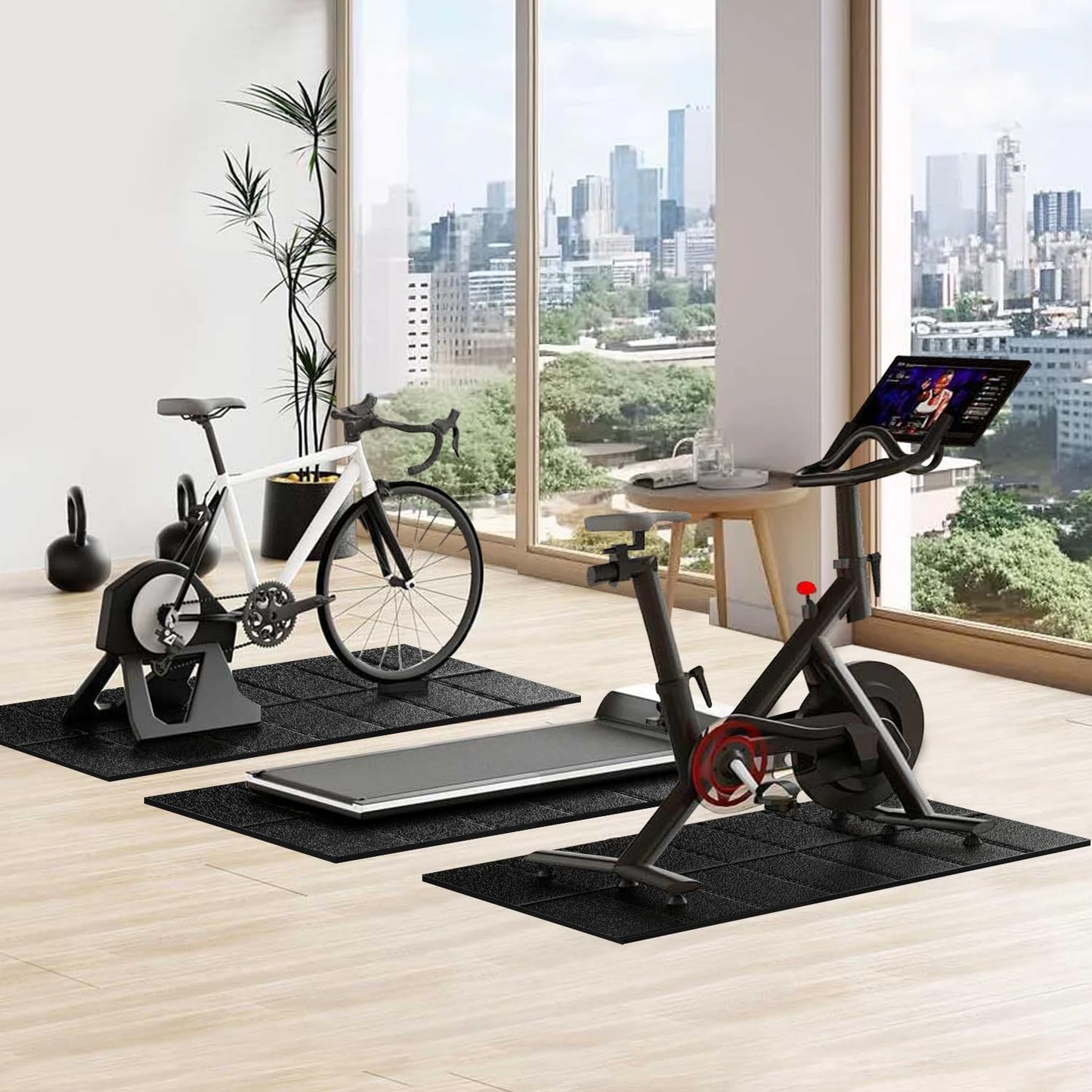 Non-Slip Walking Pad Mat 55x24 for Carpet Floors β Workout Floor Protection, Mat for Under Walking pad, Treadmill, Bike & Exercise Equipment, for Hardwood Floors, Noise Shock Absorption, Stationary