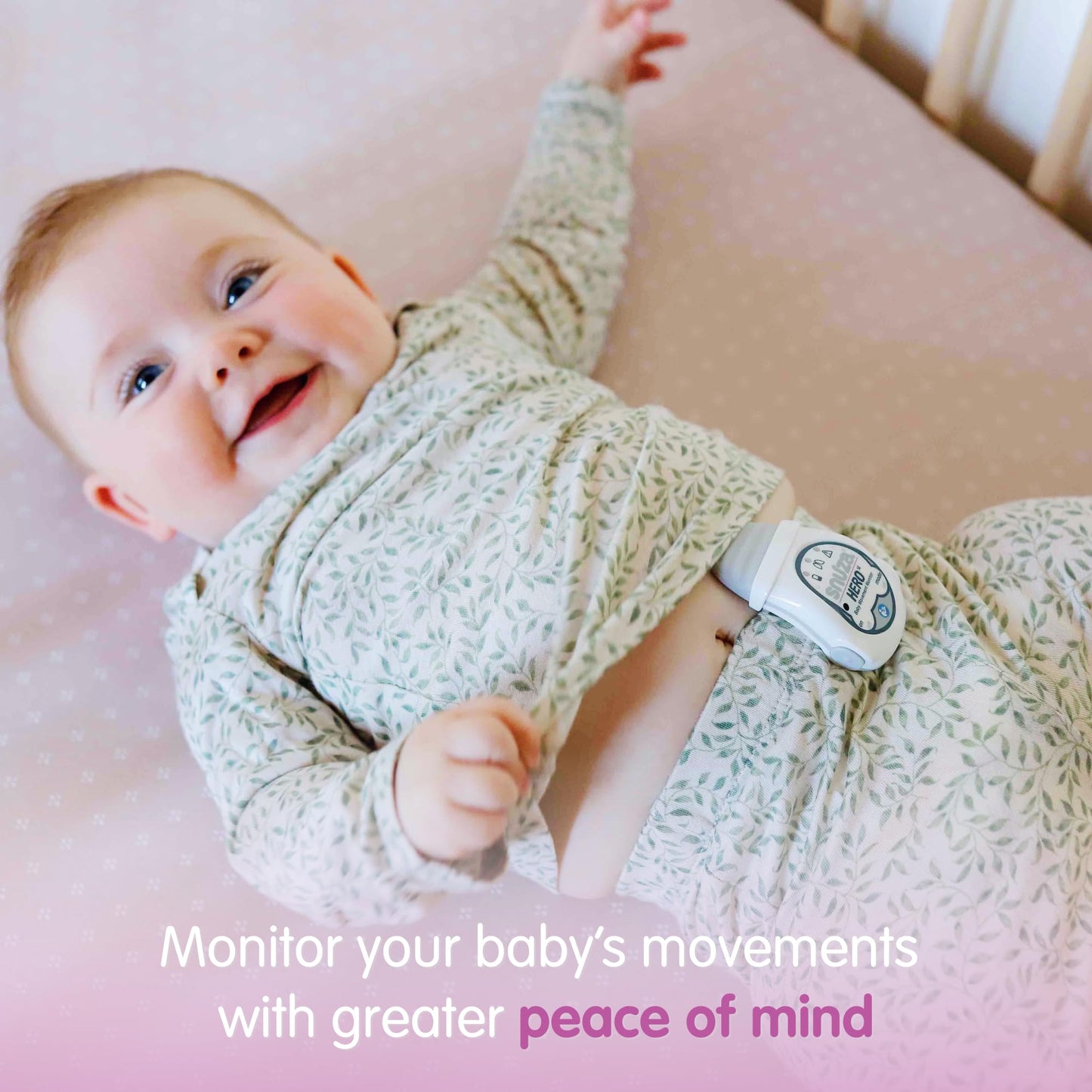 Snuza Hero Baby Monitor: Alerts When No Movement Detected, Gentle Vibration Pre-Alerts, Attaches to Nappy, No WiFi/Bluetooth, Medical Grade Material. Safer Sleep for Babies, Better Sleep for Parents.