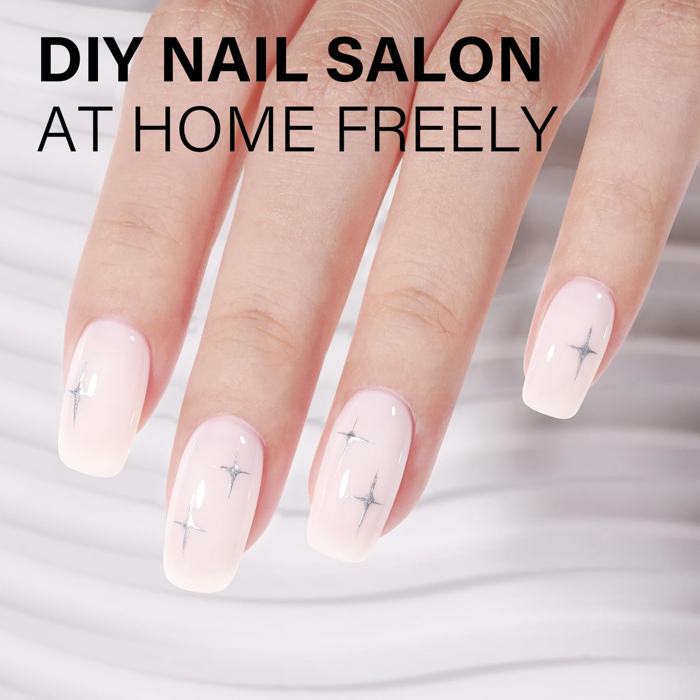 AILLSA Milky White Gel Polish Nude Gel Nail Polish Light Color Translucent Neutral Gel Polish Long Lasting Natural Jelly Nails Soak Off U V Gel for French Manicure at Home 0.51 Oz GB134