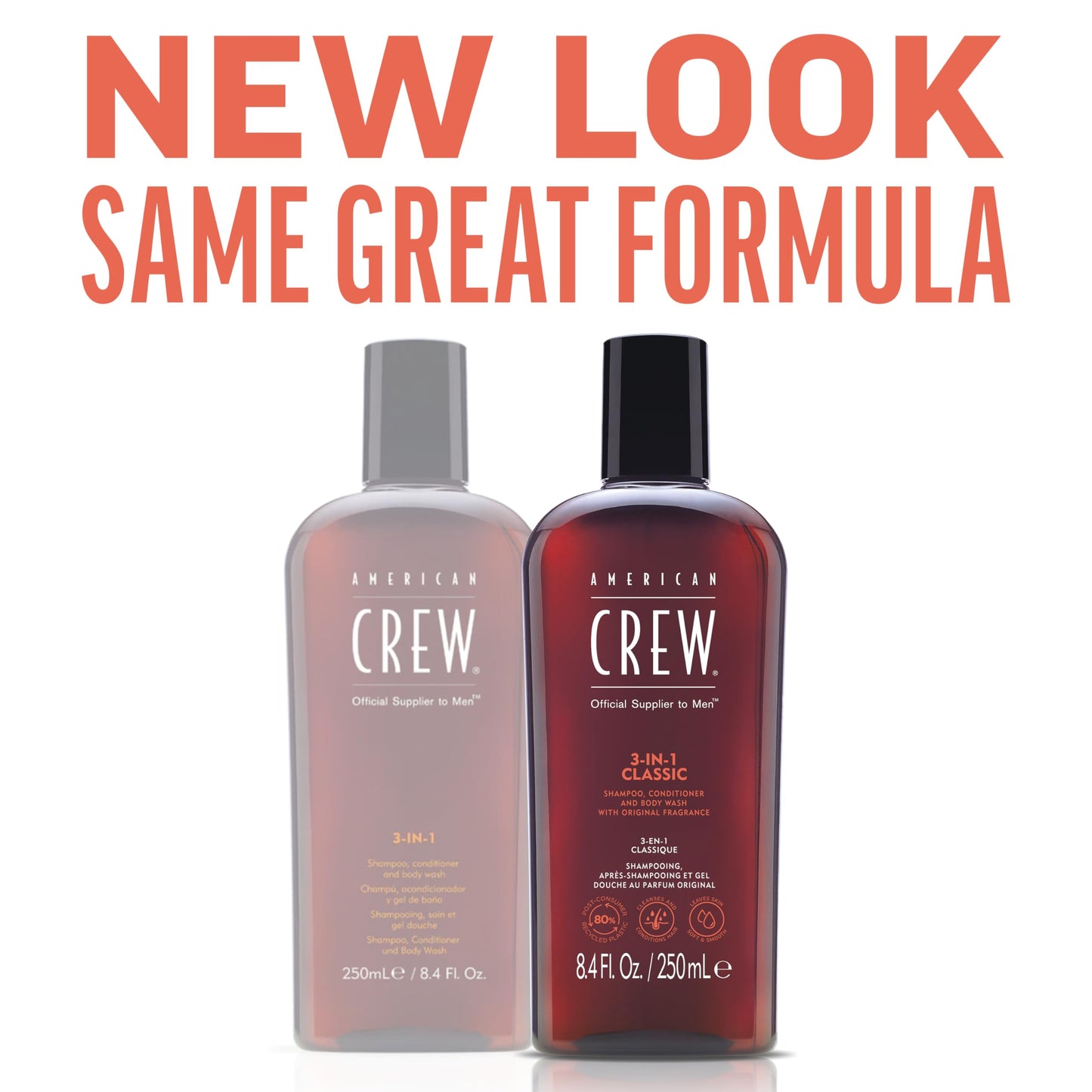 American Crew Shampoo, Conditioner & Body Wash for Men, 3-in-1, 8.4 Fl Oz