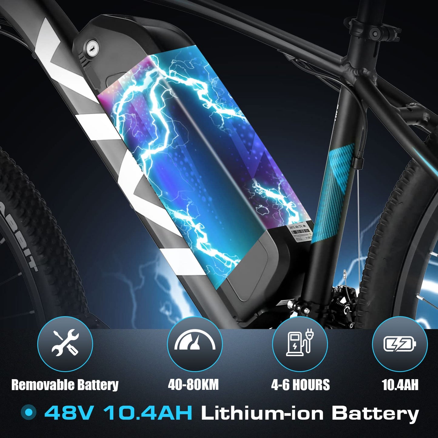 Vivi Electric Bike, 27.5" Electric Bike for Adults, Peak 1000W Ebike 22MPH Electric Mountain Bike with 48V 499.2WH Battery, Up to 50 Miles, 21 Speed Adult Electric Bicycles, UL 2849 Certified
