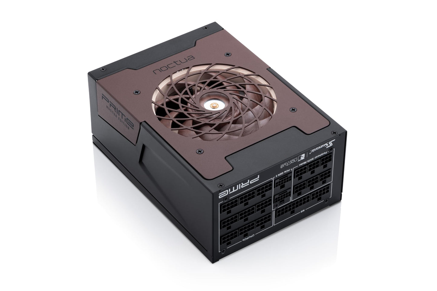 Seasonic Prime TX-1600 Noctua Edition, Ultra-Quiet Fully Modular 1600W 80 Plus Titanium Efficiency ATX 3.1 PC Power Supply (Black/Brown) with US AC Power Cord