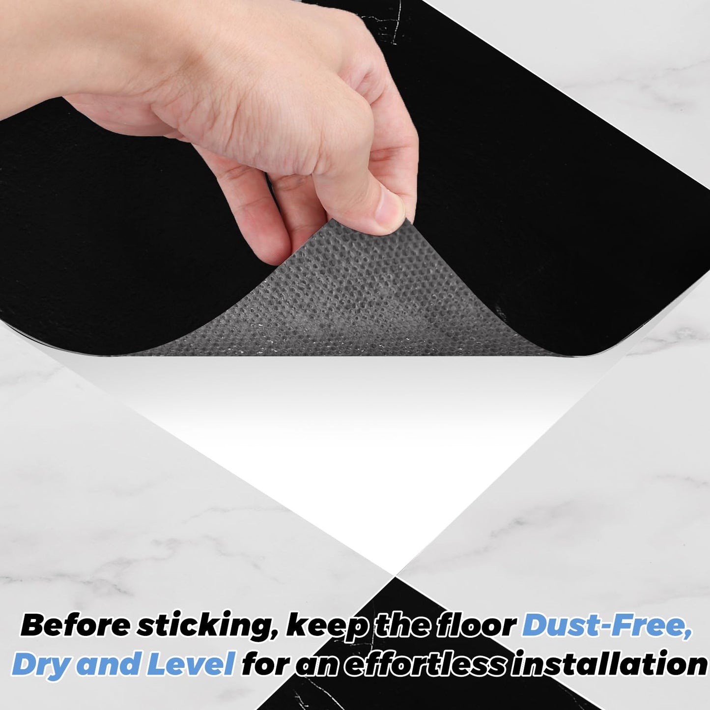 AKOLAFE 40 Sheet Vinyl Flooring 12x12 Peel and Stick Floor Tile Waterproof Clearance Vinyl Floor Tiles Bk&Wh Marble Self Adhesive Floor Tiles Sticky Laminate Flooring for Bathroom Kitchen Basement RV