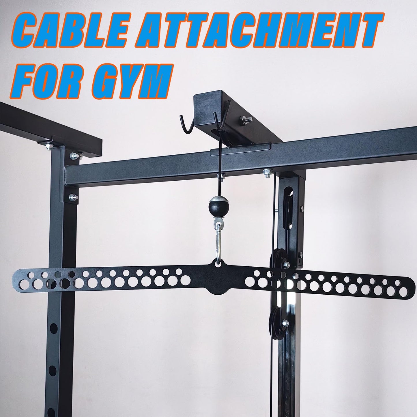 Multi-Grip Lat Pull Down Bar for Home Gym Fitness, Spreader Plate Lat Pulldown Attachments for Pulley System Cable Machine, Fit for Double or Single Exercise Handle (Multi Hole Bar 3)