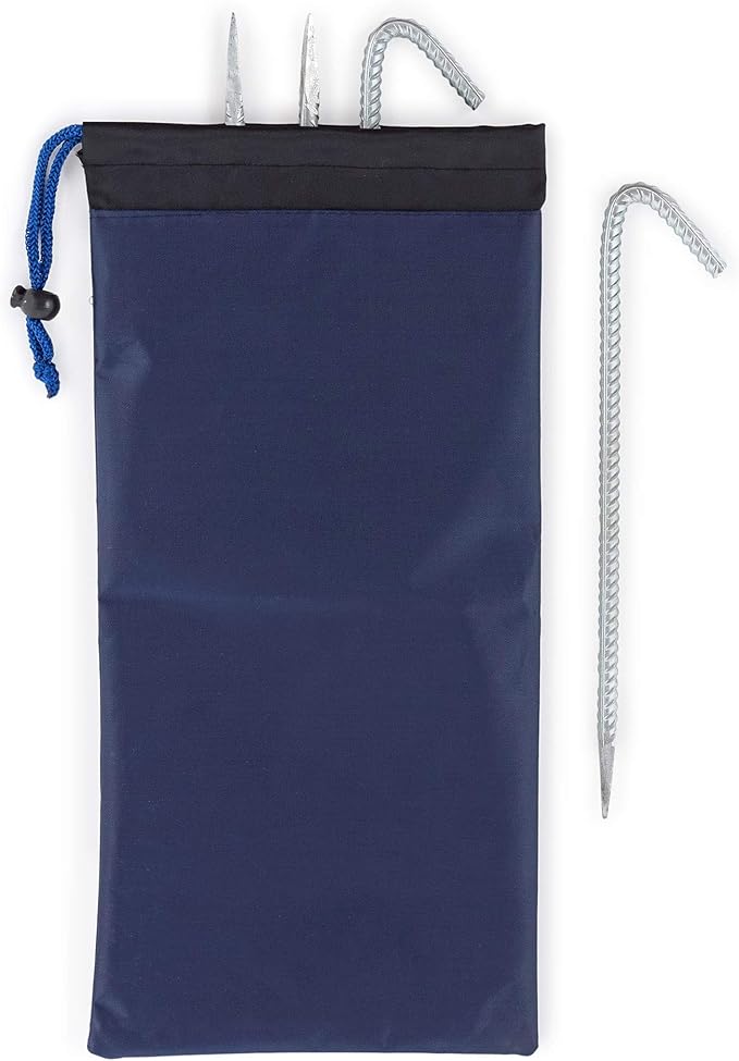 Bag Camping Tent Stakes Heavy Duty Dark Blue Nylon Sack Waterproof Pocket Ditty Camp Accesorries Storage Peg Bag