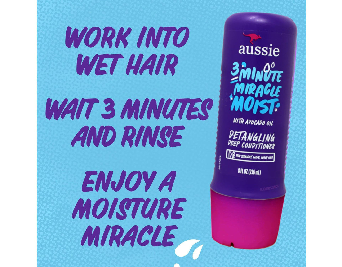 Aussie 3 Minute Miracle Moist Deep Conditioner, 8 oz