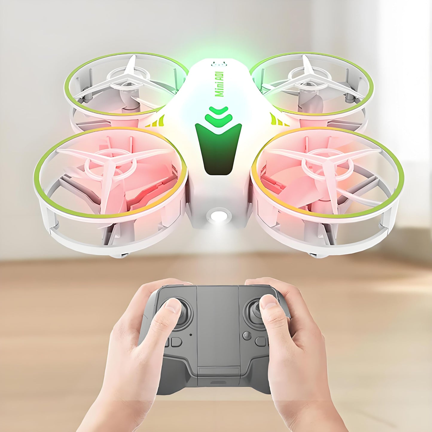 AOKZXC Drones for Kids, Mini Beginner RC Drone Kid with One Key Take Off-Landing, Altitude Hold, Headless Mode, 360° Flip, Child Drone with Blue Green Light, for Kids, Toys for Boys