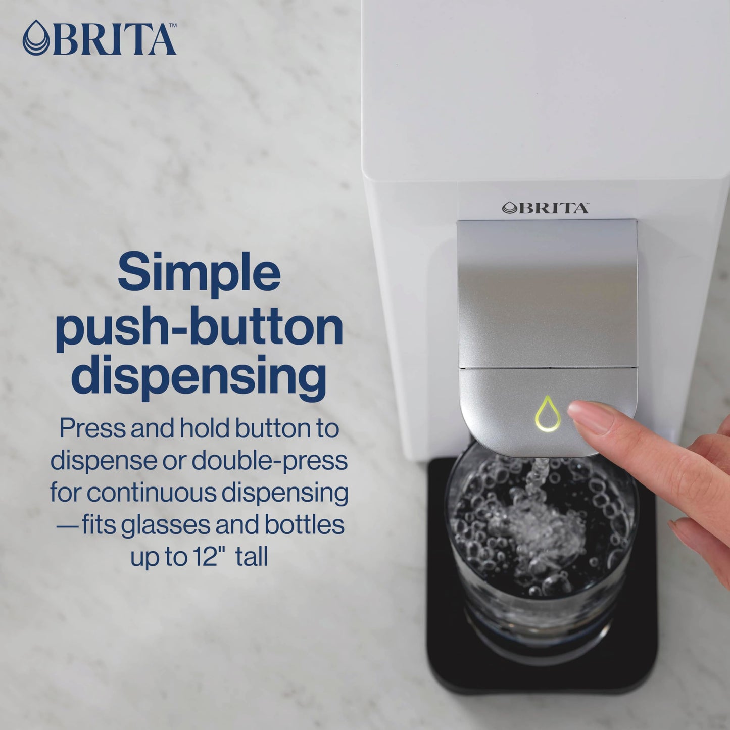 Brita Hub Compact Instant Powerful Countertop Water Filter System, Reduces 70+ Contaminants, 9 Cup Water Reservoir, Includes 6 Month Carbon Block Filter, White, 87344
