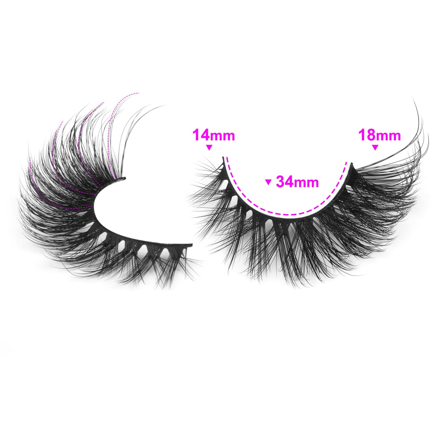 ALICROWN False Eyelashes, 7 Pairs Fluffy Cat Eye, Wispy Strip False Lashes, Mink Lashes, Long Volume, Fake Eyelashes, Cruelty Free, Black