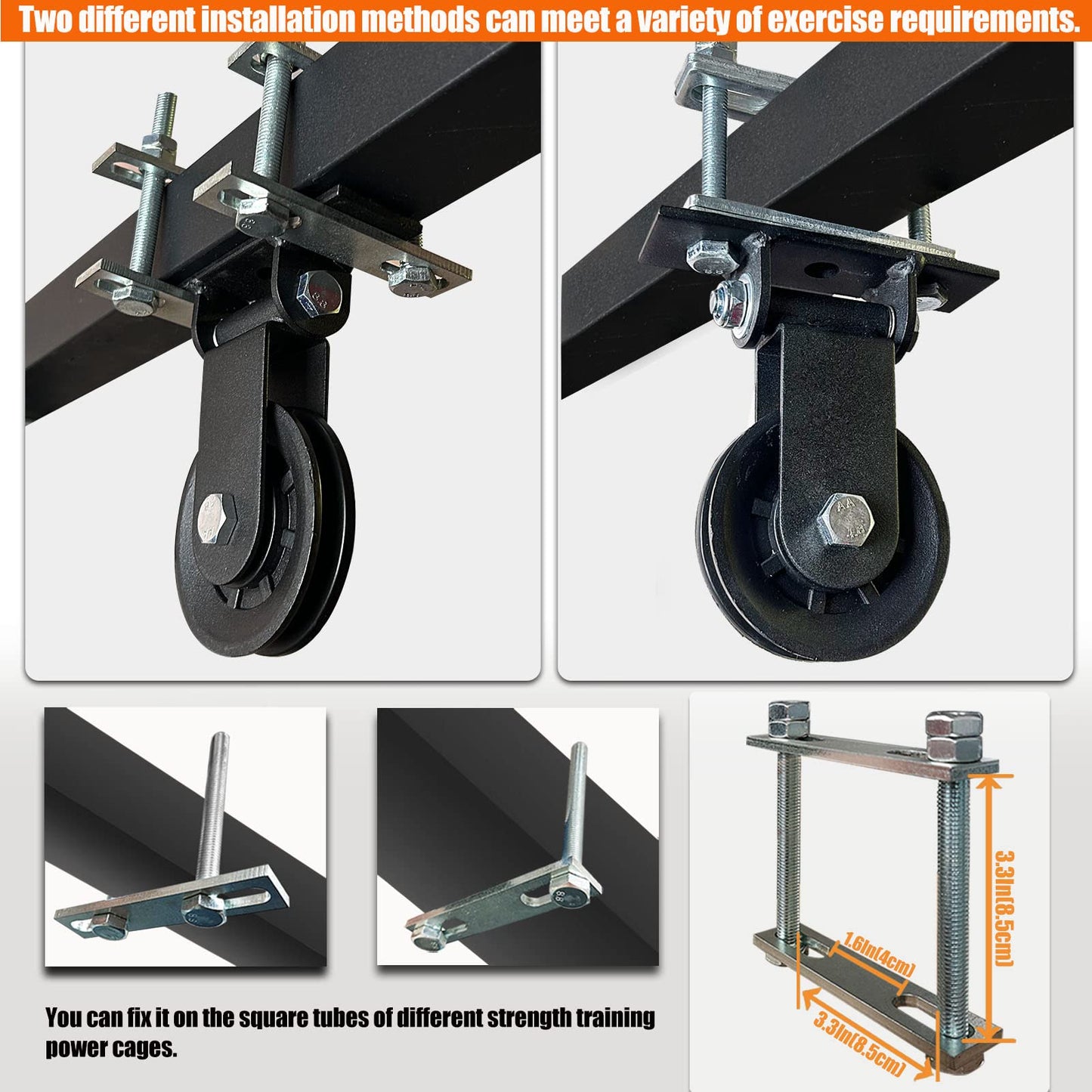 Upgraded Cable Pulley System Gym, LAT Pull Down Machine for Home Gym Equipment, Weight Pulley System for Cable Machine, LAT Pulley System Gym for Strength Training Power Cages, Power Racks (Style 3)