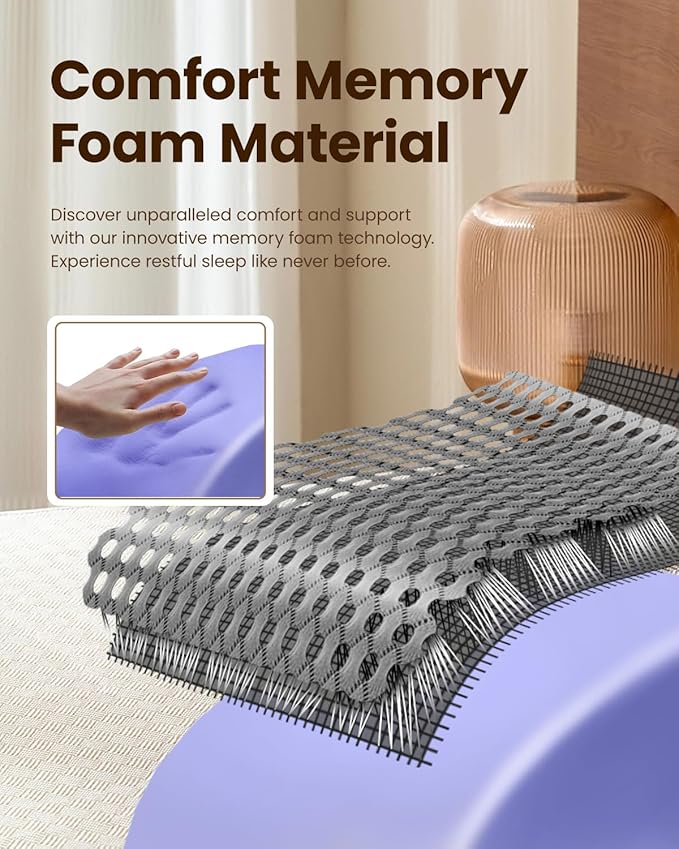 Leg & Knee Pillow for Side Sleepers โ Memory Foam Support Pillow with Strap, Soothing Relief for HIPS, Joints, Sciatica, Back