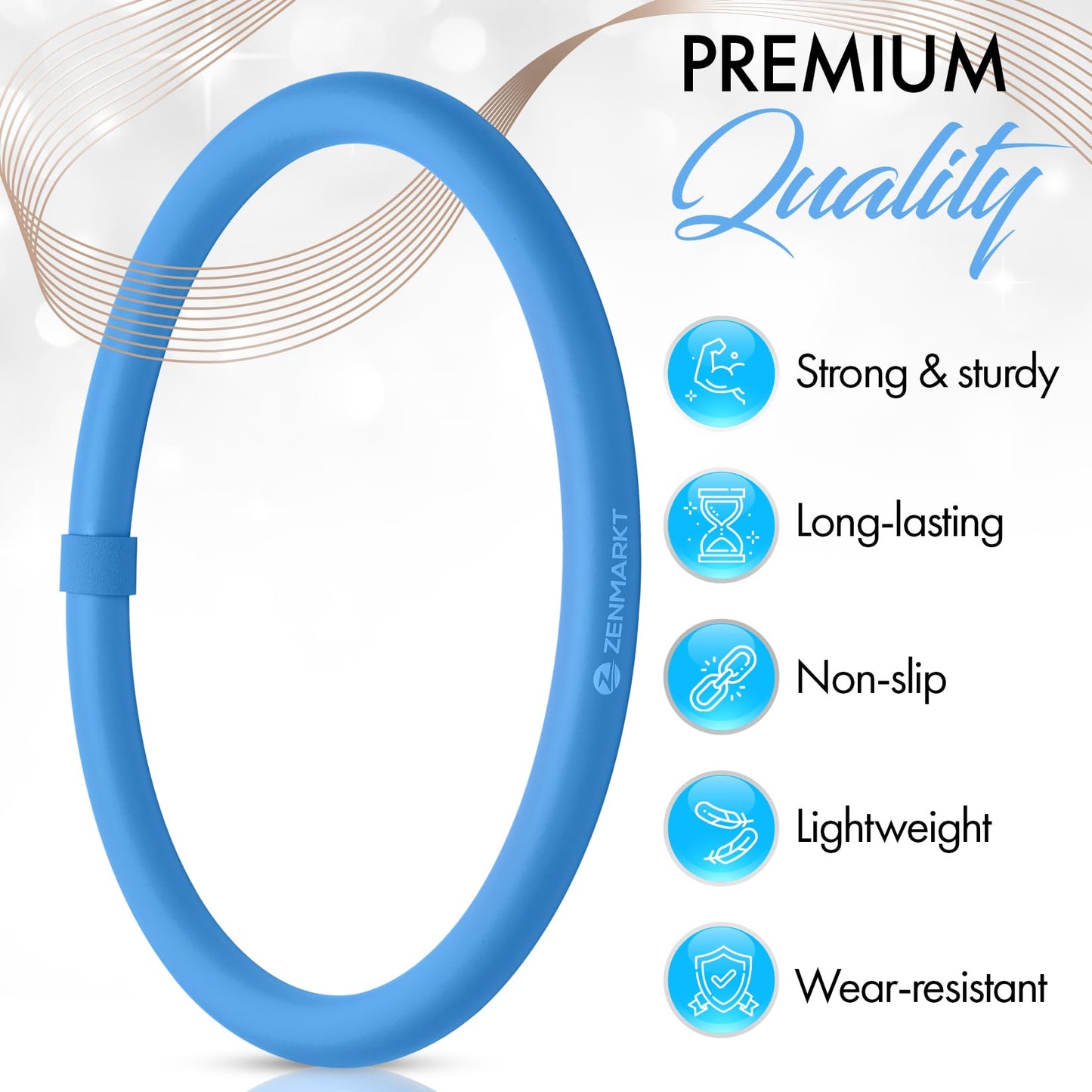 Arm Hoop - Mini Hula Hoop for Adults - Strengthen Arms and Shoulders - Weighted Hula Hoop for Fun Upper Body Exercise - Lightweight and Portable Fitness Equipment for Effective Workouts (Blue)