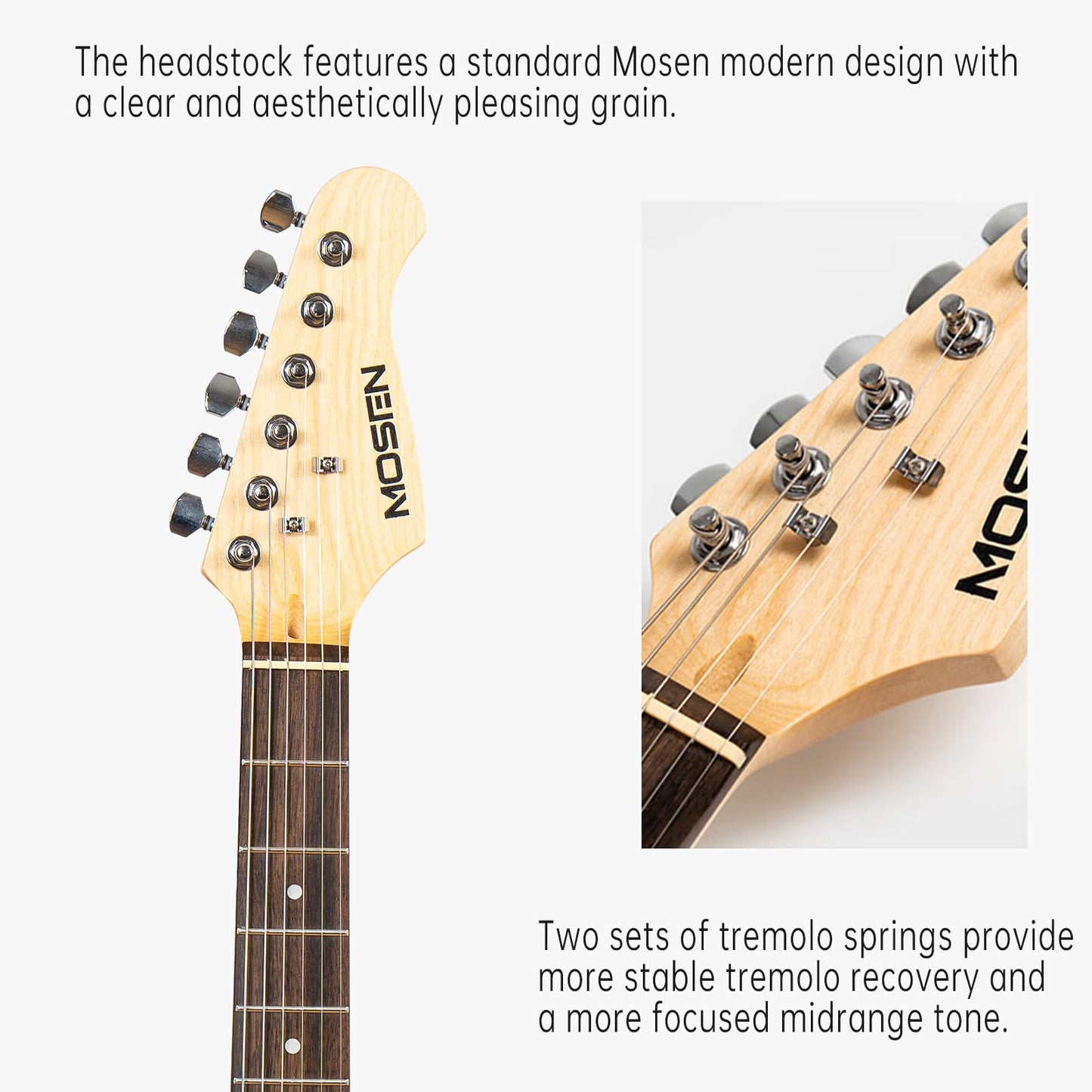 MOSEN 39in Full Size Beginner Electric Guitar Starter Kit, Beginner Starter, with Amplifier, SSS Pickups, Gig Bag, Pick, Tunner, Capo, Cable, Tremolo Bar, Wiping cloth - Blue