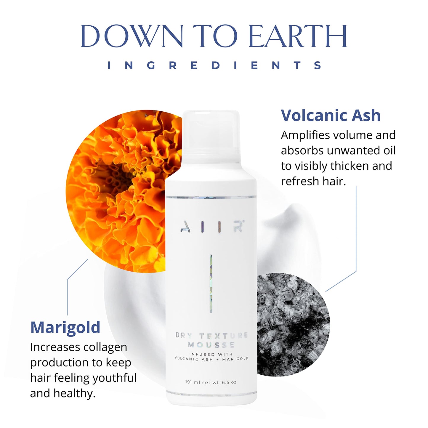 AIIR Styling Bundle, Texture Spray, Flexible Hold Hairspray, & Dry Texture Mousse, Volume & Light Hold For Thin Fine Hair, Soft Texture & Volume, Crystal Infused for Stronger, Healthier & Shinier Hair