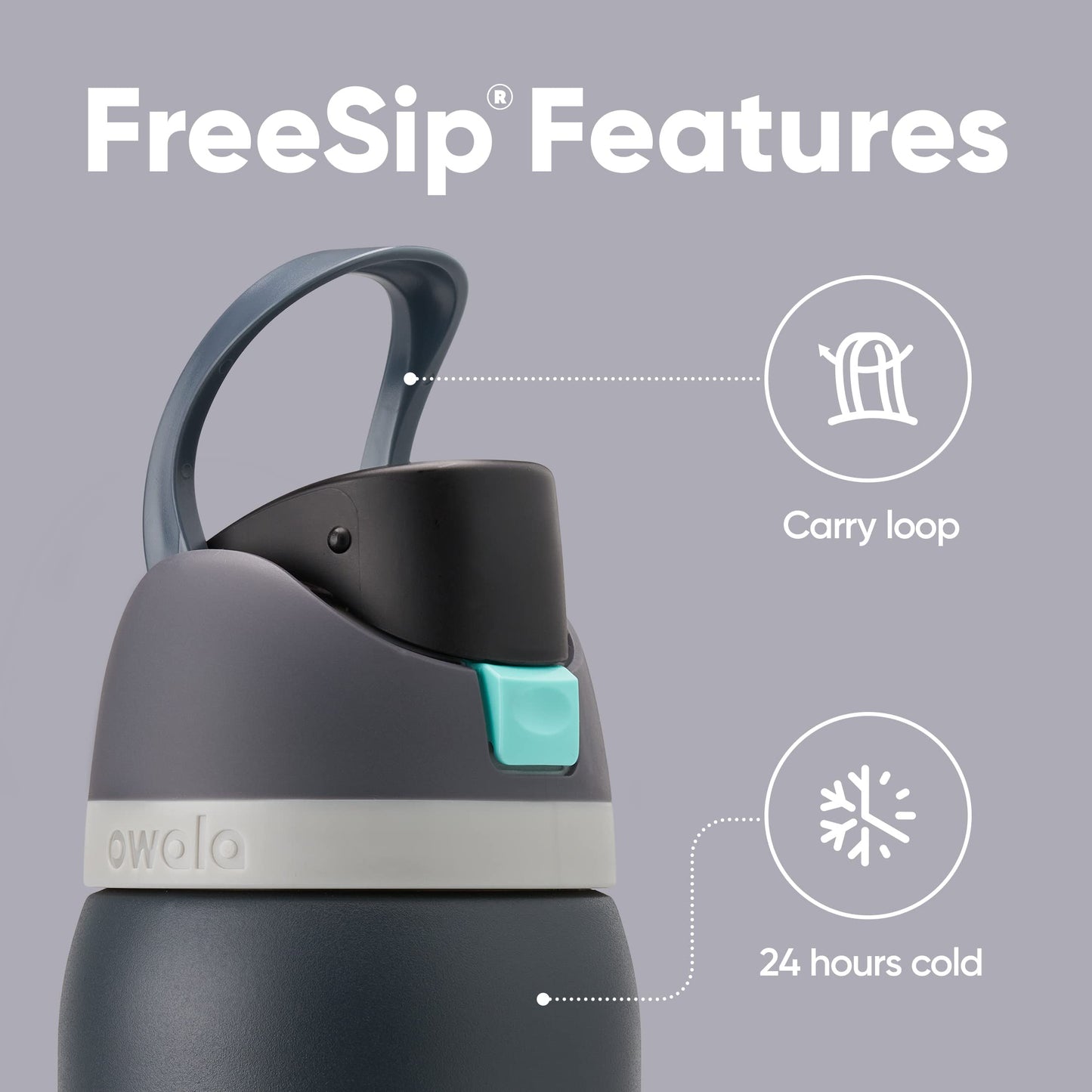 Owala Silicone Water Bottle Boot, Anti-Slip Protective Sleeve & FreeSip Insulated Stainless Steel Water Bottle & FreeSip Insulated Stainless Steel Water Bottle