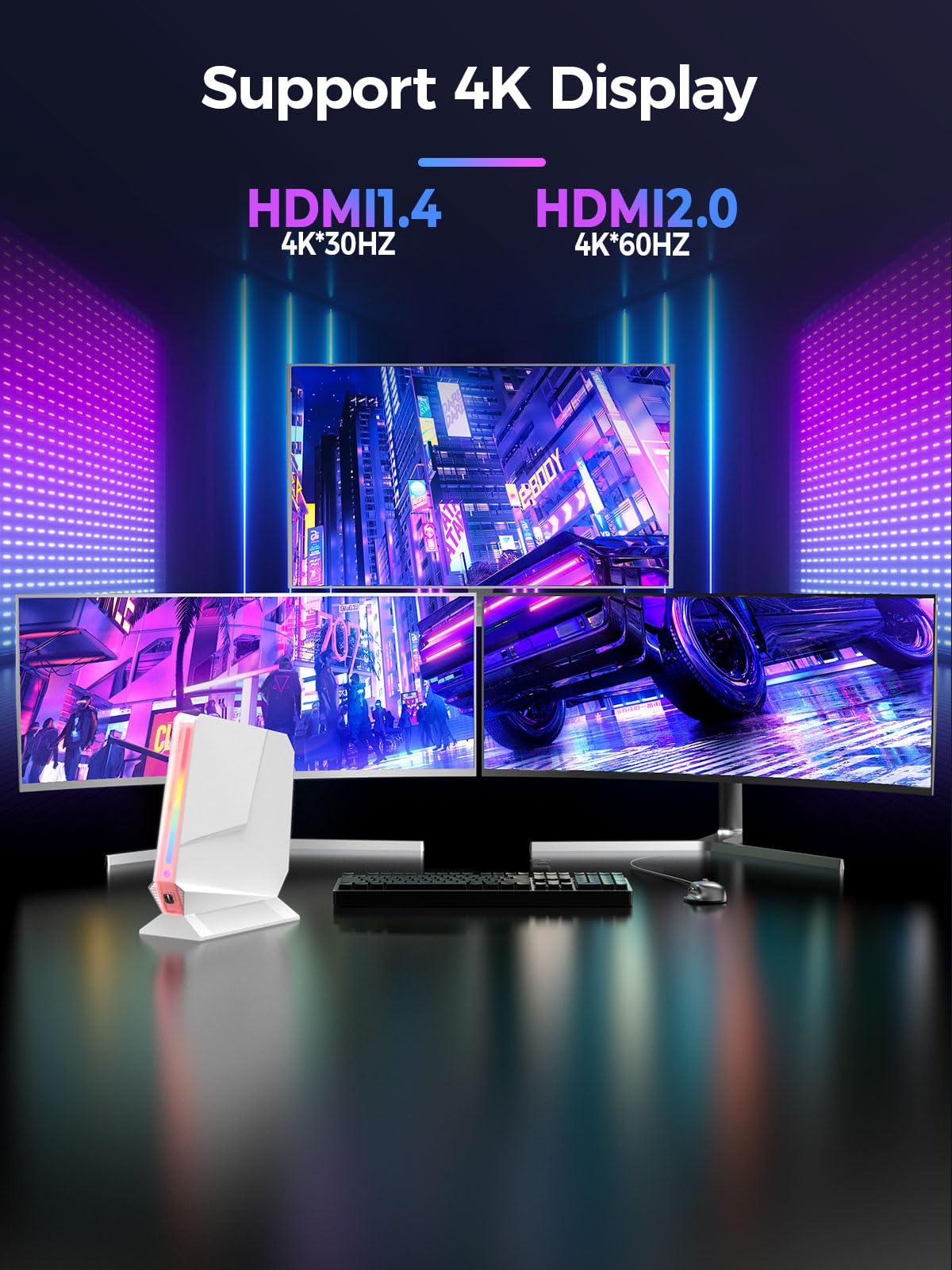 TOPGRO T1 Mini Gaming PC Core i9-9980HK/GTX1650 4G, Mini Computers 32GB DDR4, 1TB PCIe4.0 SSD, Mini Desktop PC Windows 11 Pro, WiFi6E/BT5.3/1.0G LAN/2xHDMI 4K@60Hz Home&Office Gaming Computer