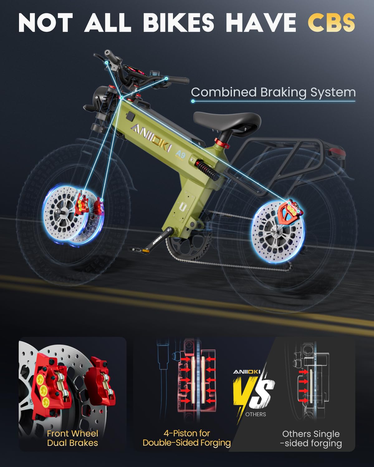 ANIIOKI A9 PRO MAX 6000W Dual Motor Electric Bike for Adults|60V 70/80Ah High-Capacity Battery|45MPH Long Range Electric Bike|Premium Adult Ebikes with Powerful Performance