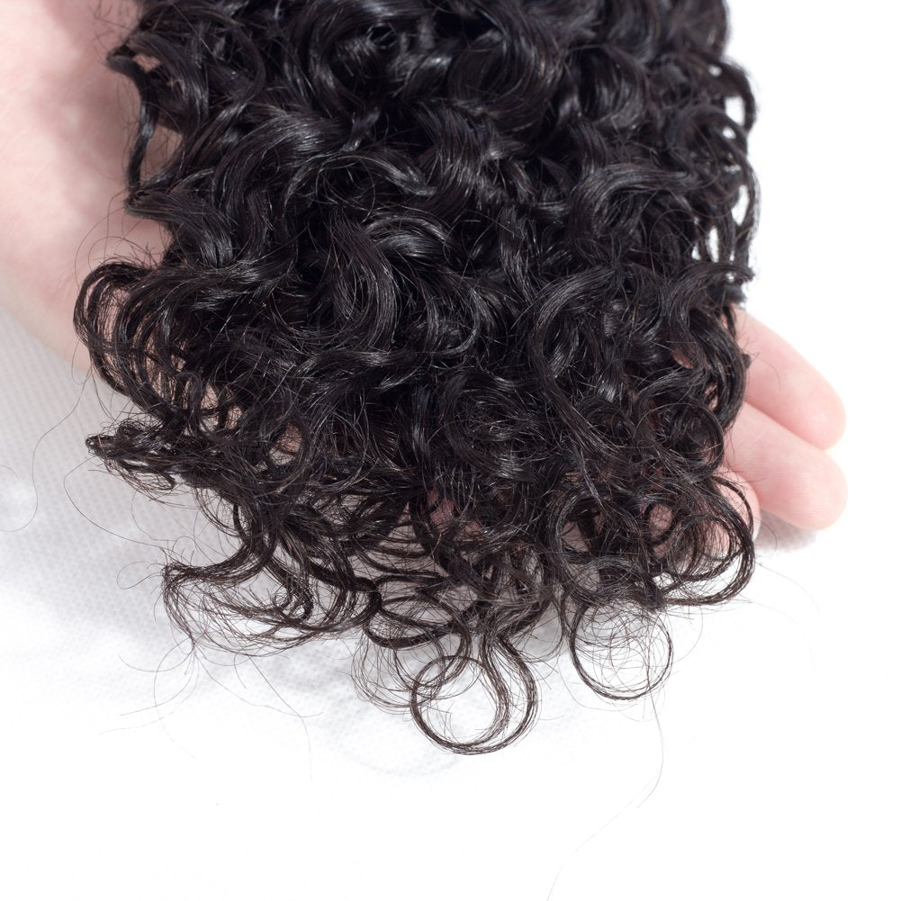 Amella Hair Brazilian Kinky Curly Hair 1 Bundle 8A Brazilian Curly Hair 100% Unprocessed Brazilian Kinky Curly Virgin Hair Extensions 90-95g/pc Natural Black Color (12 inch)
