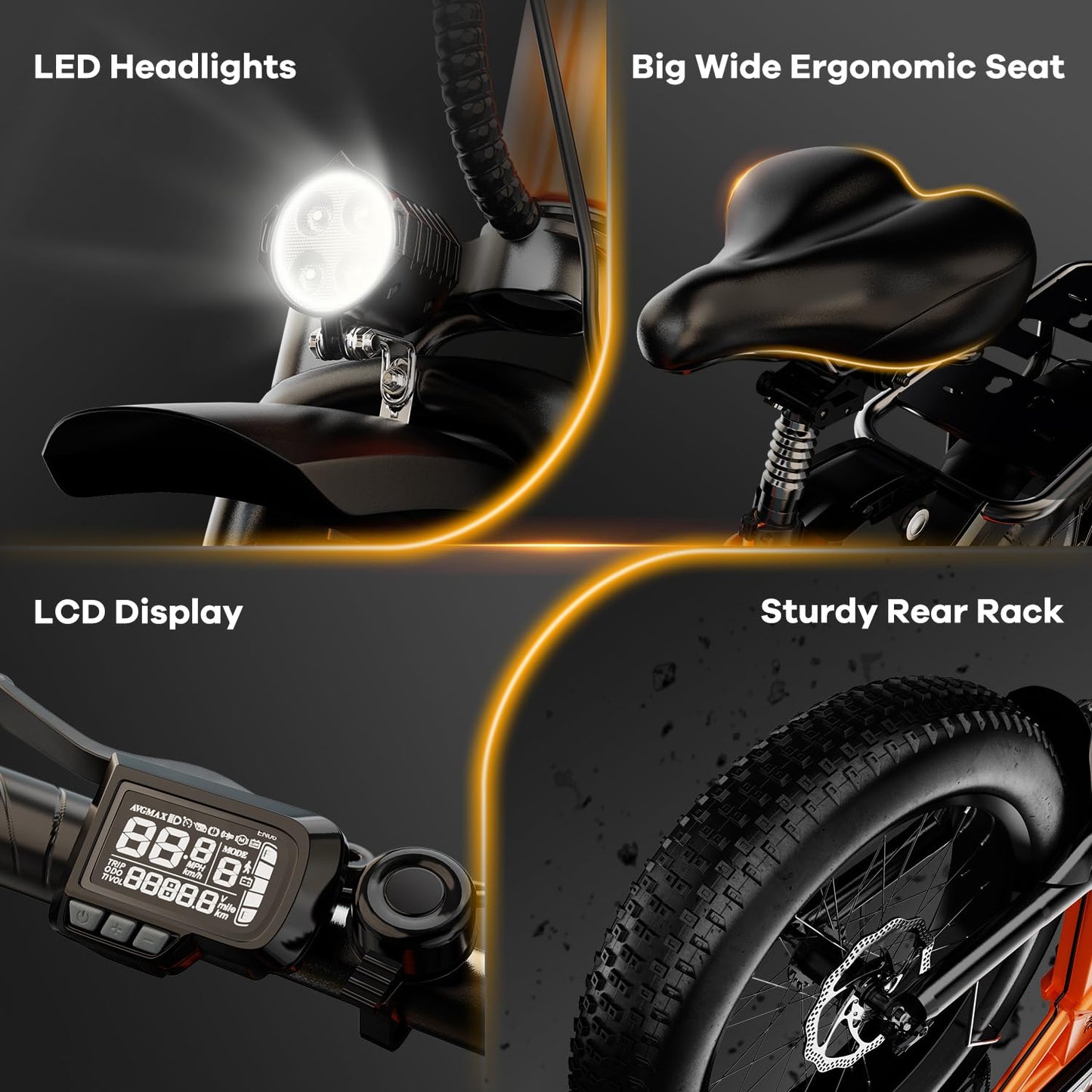 DriftGod Folding Electric Bike for Adults β 1000W Motor, 20"x3" Fat Tire, 48V Removable Battery, All-Terrain E-Bike with 7-Speed, Front Suspension β Powerful Foldable Ebike for Commuter