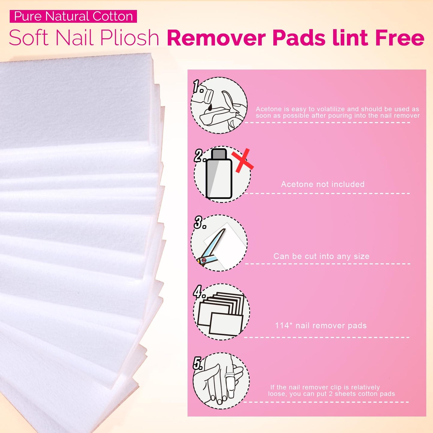 Teenitor Nail Gel Remover Tools Kit with Nail Remover Clips, Nail Remover Pads, Nail Brushes, Nail File Buffer, Cuticle Peeler Black