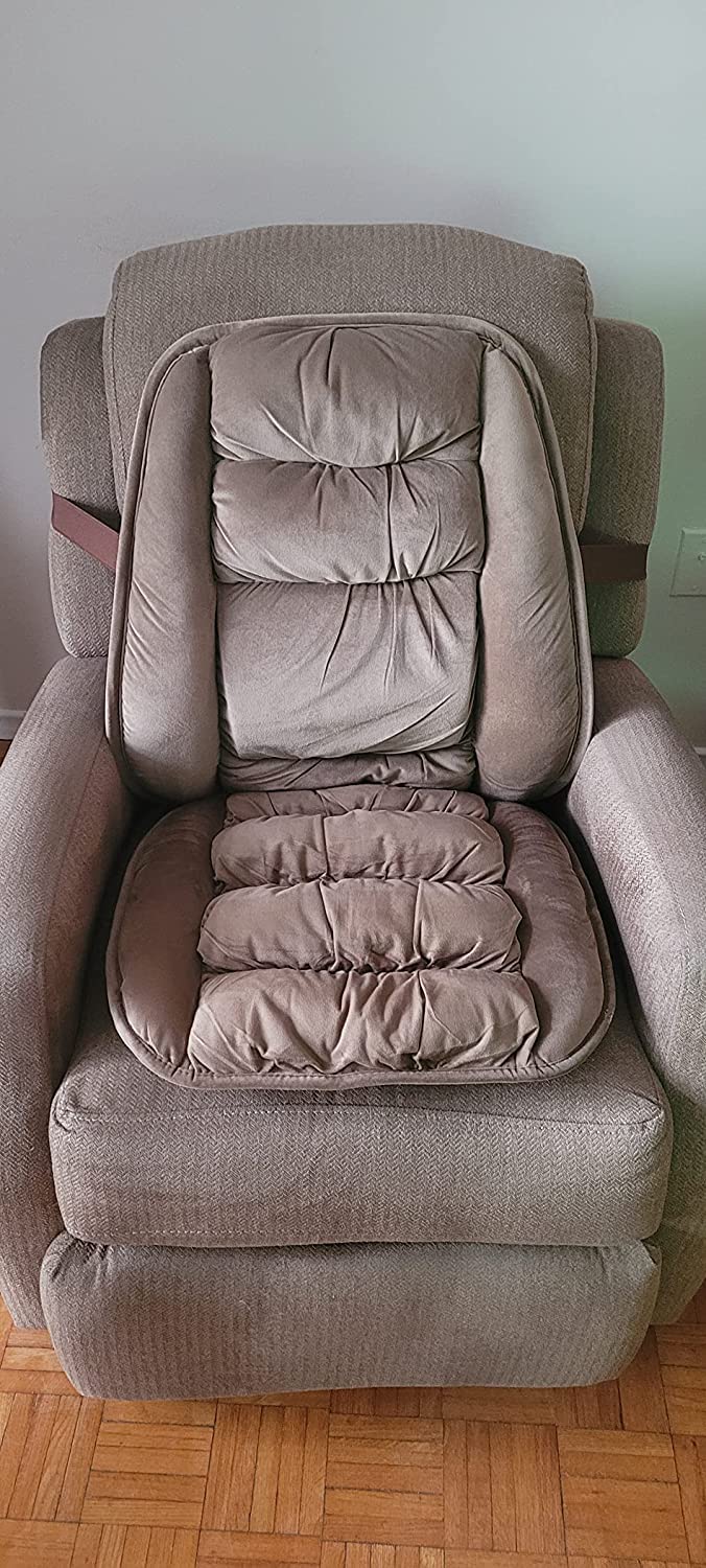 ALIBO Low Back Pain Relief Large Size Firm Lumbar Support and Nonslip Recliner Chair Seat Pads Cushion Back Rest Lumbar Cushion Pillow for Office,Dinning Desk Chair,Car,Truck Seats-Coffee