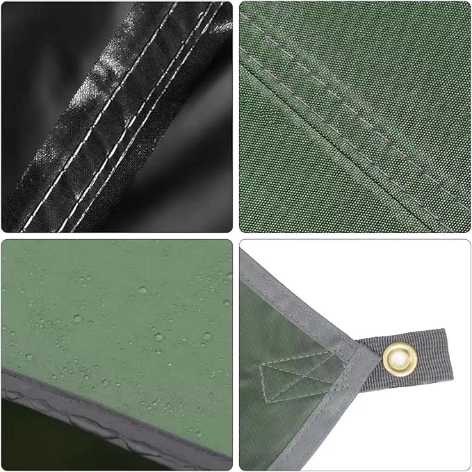 Wind Tour Portable Multifunctional Outdoor Camping Traveling Awning Backpacking Tarp Sunshade Lightweight UV Protection and PU 3000mm Waterproof Rain Fly Tarp Shelter (177×177 inches)