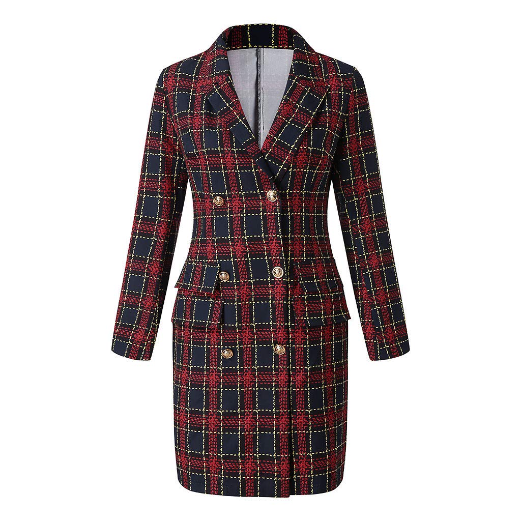 Aniywn Ladies Bodycon Blazer Dress Women Slim Fit Pinstripe Patchwork Bodycon Dress Suit Sets