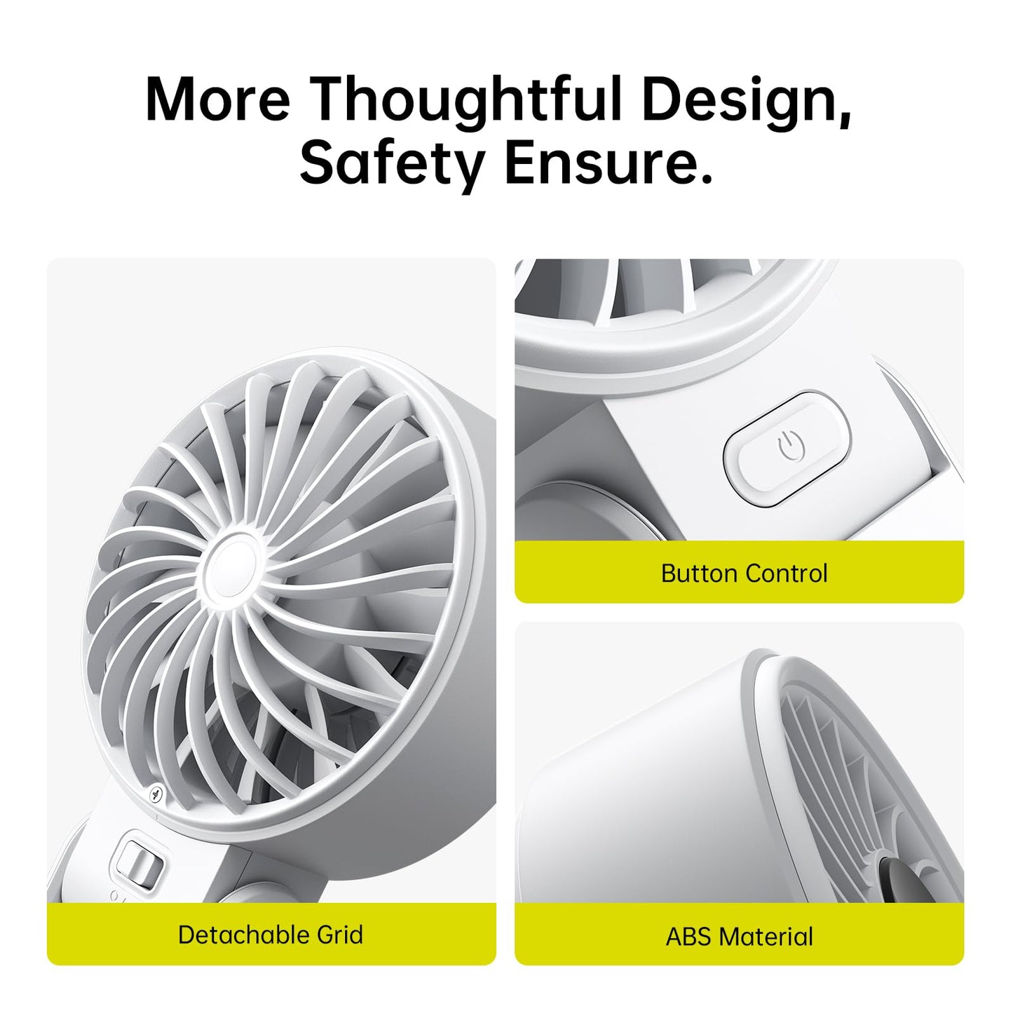 JISULIFE Handheld Fan Life7 – Ultimate Flexibility: High-Power Motor, LED Display, 19.5 Hrs Cooling, 5000mAh Rechargeable, 5-Speed, Foldable Design, 3-IN-1 Portable Fan for Travel Cruise Beach(Grey)