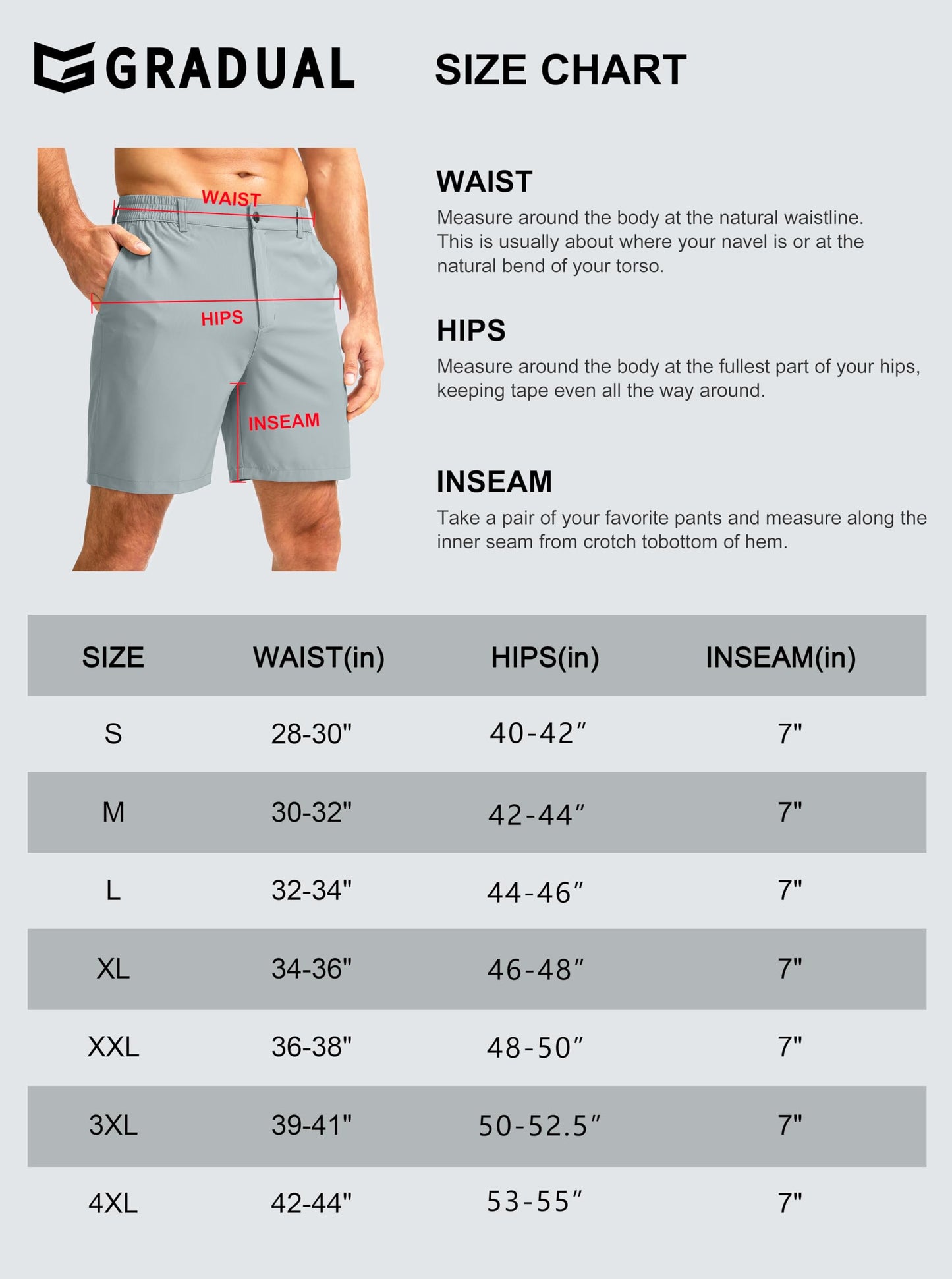 G Gradual Men's Casual Shorts 7" Lightweight Golf Shorts for Men Stretch with 3 Pockets Quick Dry Breathable Work Shorts Beige