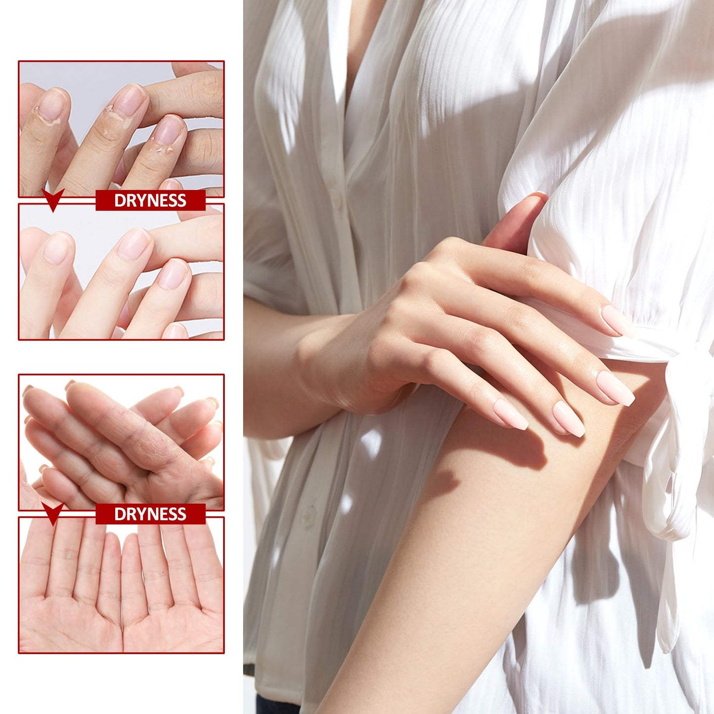 PPPanYiDi Hand Masks Moisturizing Gloves,6 Pairs Hydrating Hand Peel Masks Gift Set for Dry Cracked Hands Care,Long-lasting and Non-greasy Hand Moisturizer Gloves for Women F