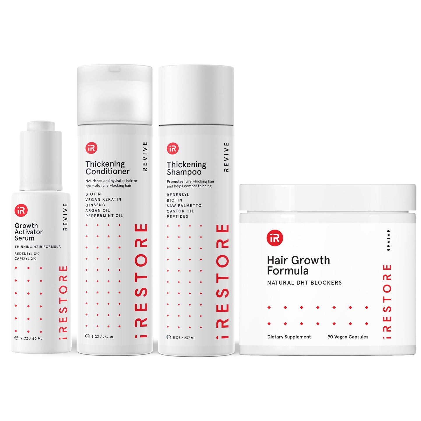Complete Hair Growth Power Kit: Professional Hair Device + Hair Growth Supplement, Activator Serum, Thickening Shampoo & Conditioner