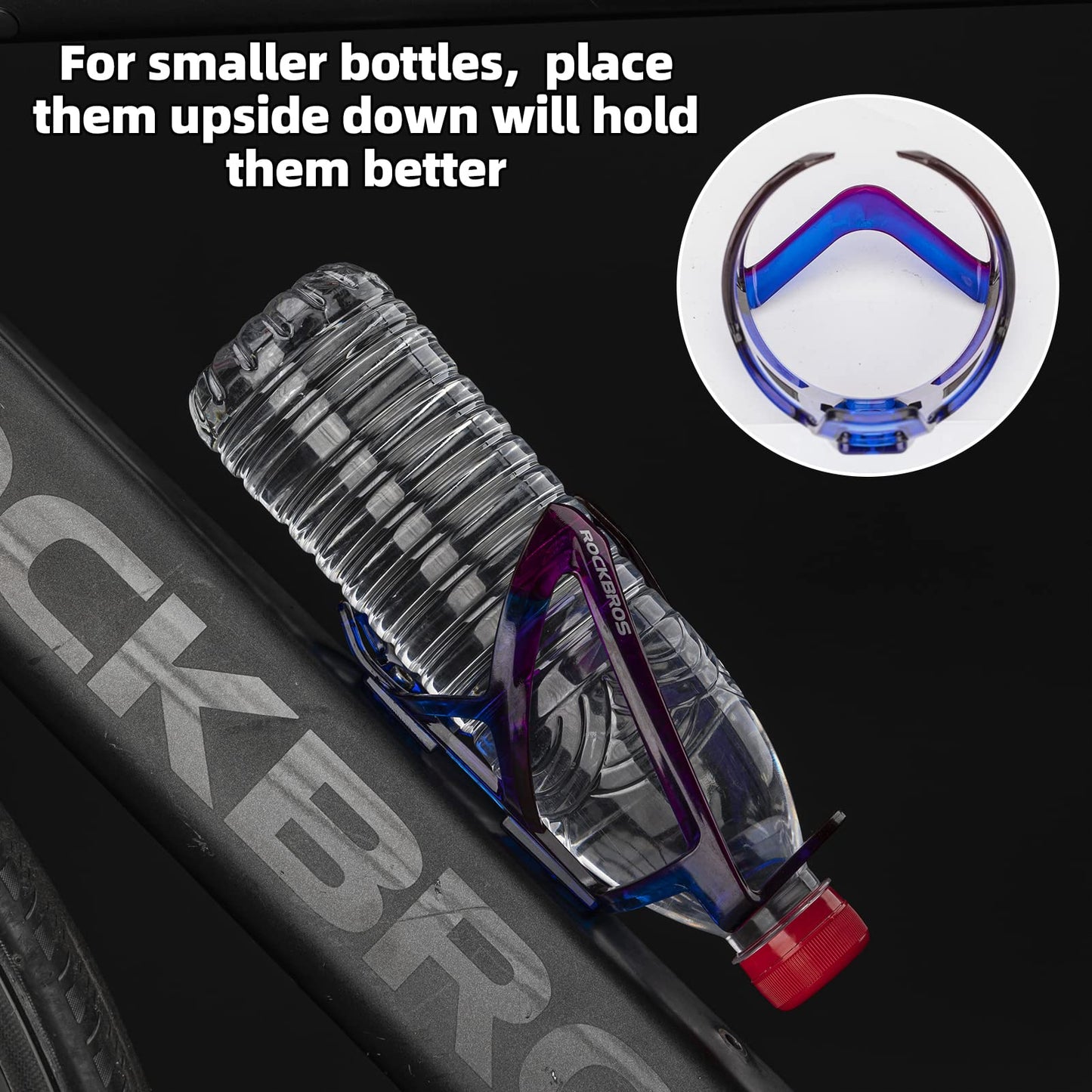 ROCKBROS Bike Water Bottle Holder Ultra-Light Bicycle Bottle Cages with Screws Tool, Universal Bike Cup Holder Rack for Road MTB Bikes…