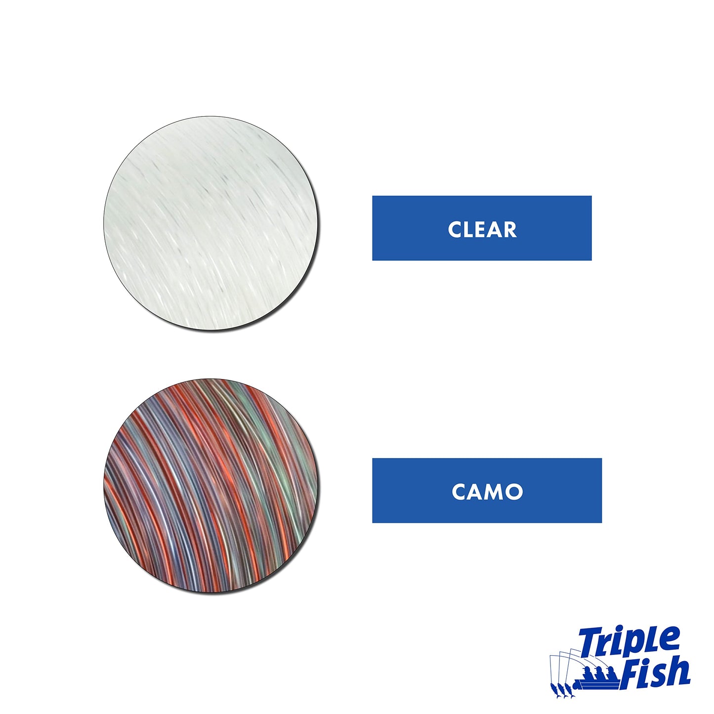 Triple Fish Monofilament Leader, 125 lb / 56.7 kg Test, .047 in / 1.20 mm Dia, Camo, 50 yd / 46 m