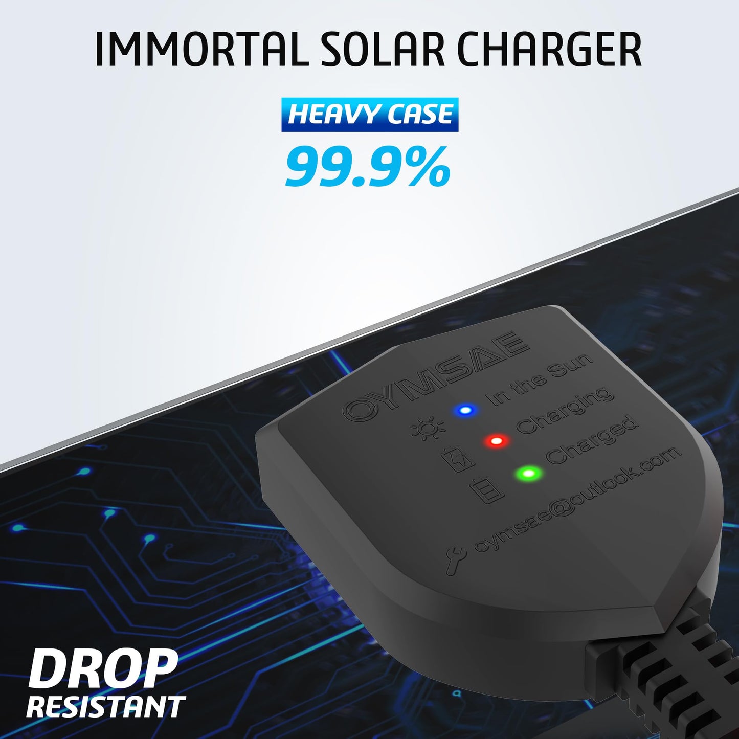 OYMSAE 30 Watt 12 Volt Solar Panel Solar Trickle Charger 30W 12V Portable Solar Battery Charger & maintainer with Cigarette Lighter Plug & Alligator Clip