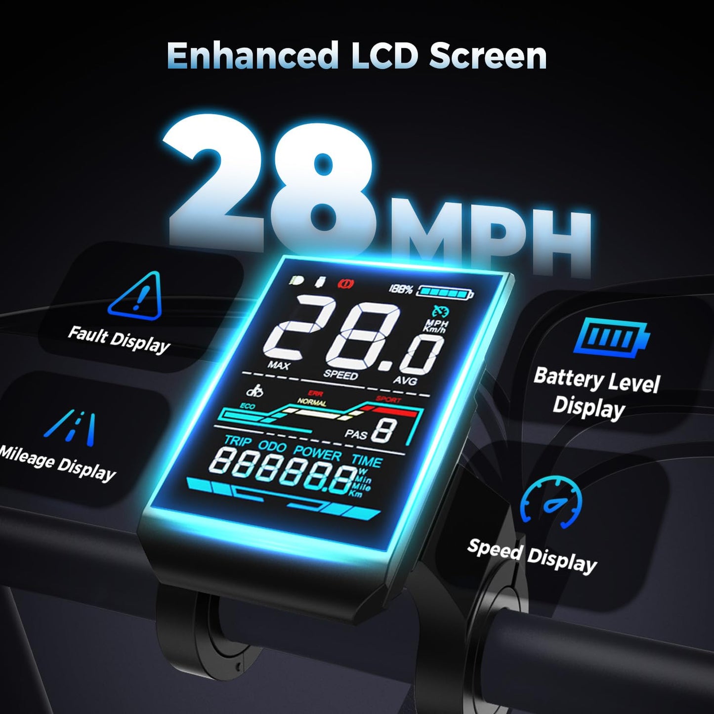 Electric Bike for Adults, 1500W/2000W Peak Motor, 28/32MPH, Max 55-80 Miles, 16"/20" Fat Tire Dirt Bike Motorcycle for Teens, 48V 20AH Battery with Hydraulic Brake & Cruise Control for All-Terrain