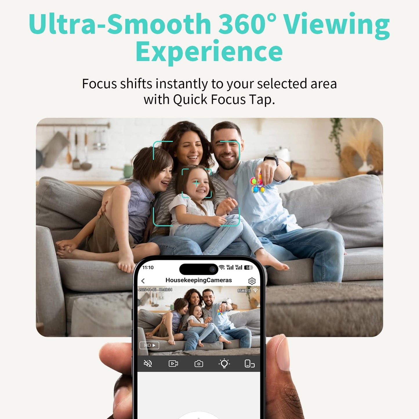 Alaga Indoor Security Camera 3K,Baby Monitor,Human Pet Motion for Home Security, 5G and 2.4G WiFi,Night Vision, Speaker,Compatible with Alexa and Google Assistant