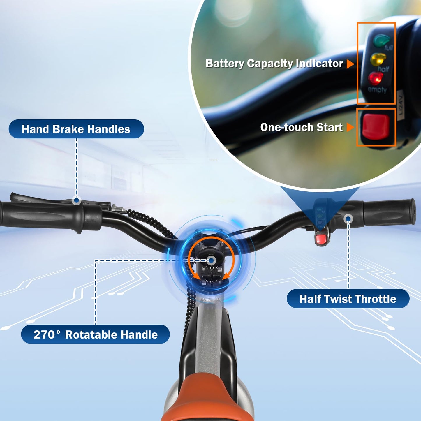 TESORO Electric Balance Bike 3-6, 24V 150W E Bike for Kids, 9.3MPH Kids Electric Dirt Bike with Adjustable Speed, 12” Electric Motorcycle for Kid, Rear Shock Absorber