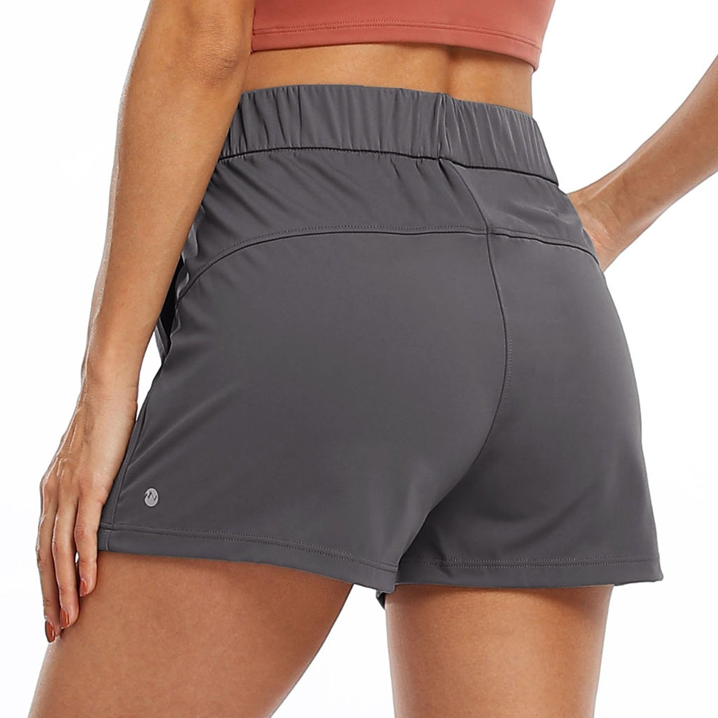 Willit Women's Shorts Hiking athletic Shorts Yoga Lounge Active Workout Running Shorts Comfy Casual with Pockets Deep Gray XS