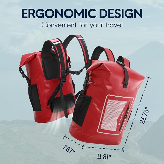 Haimont Waterproof Backpack Dry Bag Floating Roll Top Dry Sack Durable Backpack for Kayaking, Surfing, Rafting, Fishing, 30L