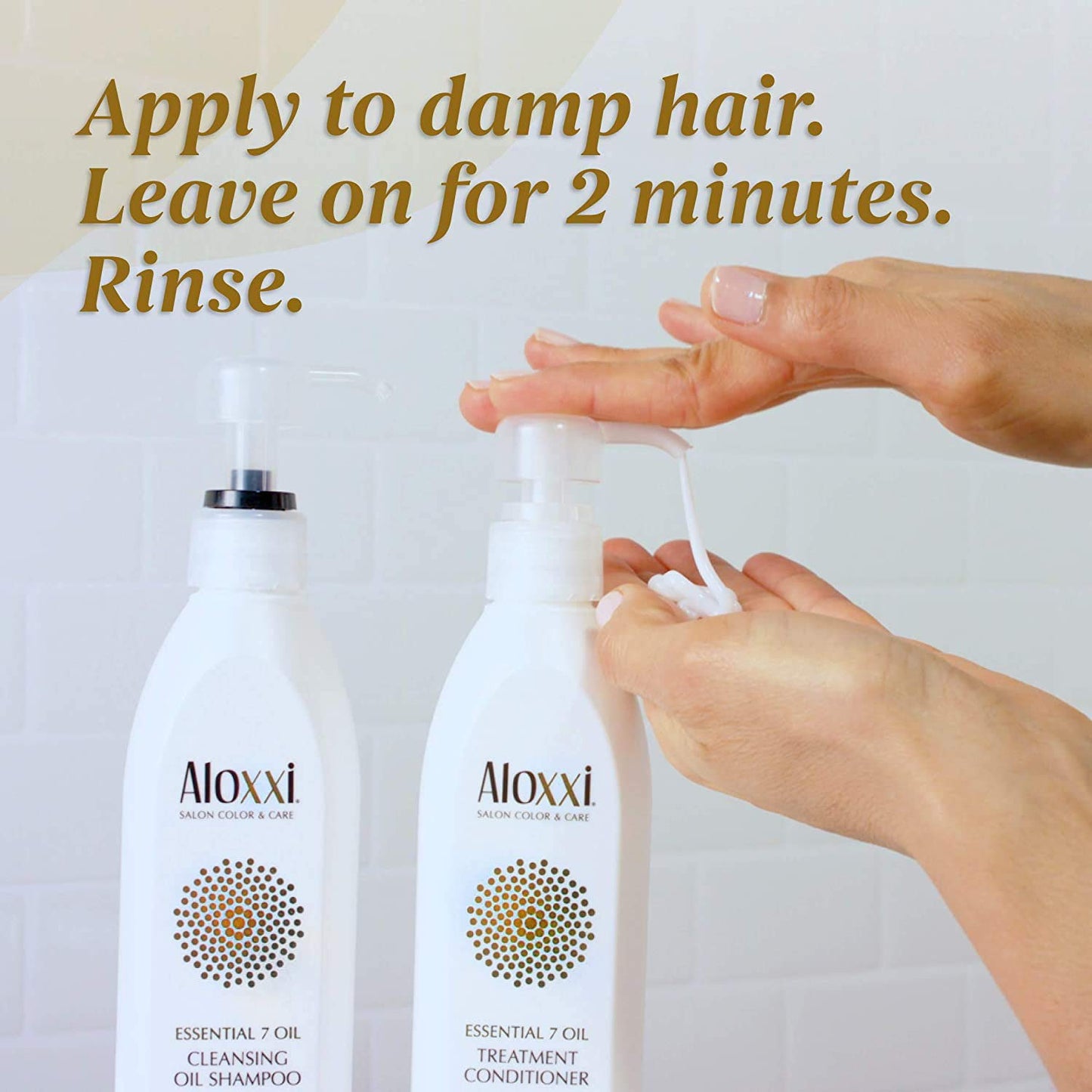 ALOXXI Essential 7 Botonic Blend Oil Cleansing Oil Shampoo + Conditioner Set, 33.8 oz