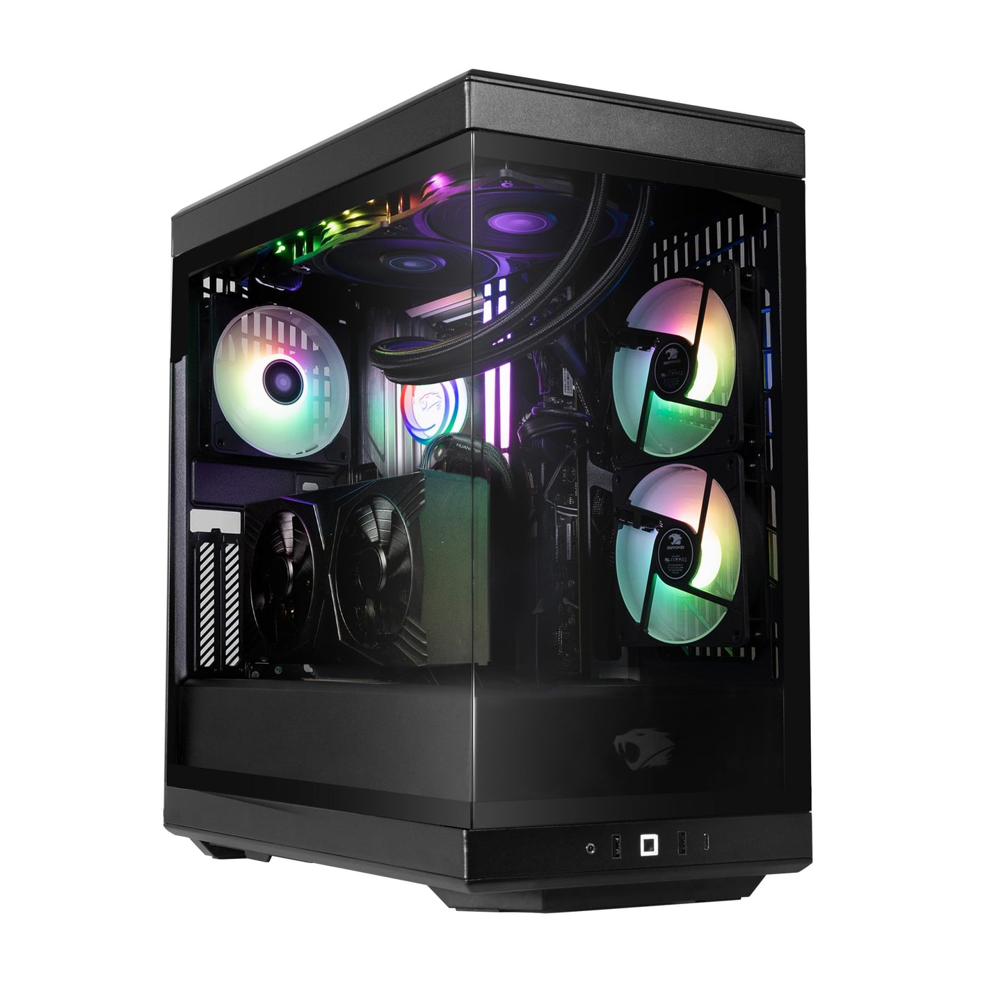 iBUYPOWER Y40 PRO Black Gaming PC Desktop Computer AMD Ryzen 9 7900X CPU, NVIDIA GeForce RTX 5070Ti 16GB GPU, 32GB DDR5 RGB 5200MHz RAM, 2TB NVMe SSD, Windows 11 Home, Keyboard, Mouse - Y40BA9N57T01