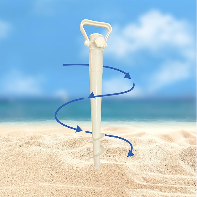UMARDOO Beach Tent Sand Anchor,Sun Shelter Stand Holder Tent Stakes Ground Anchors Stakes,Camping Stakes Tarp Stakes for Tent Rain Tarps Canopy Camping Hiking (2 PC Beach Anchors)