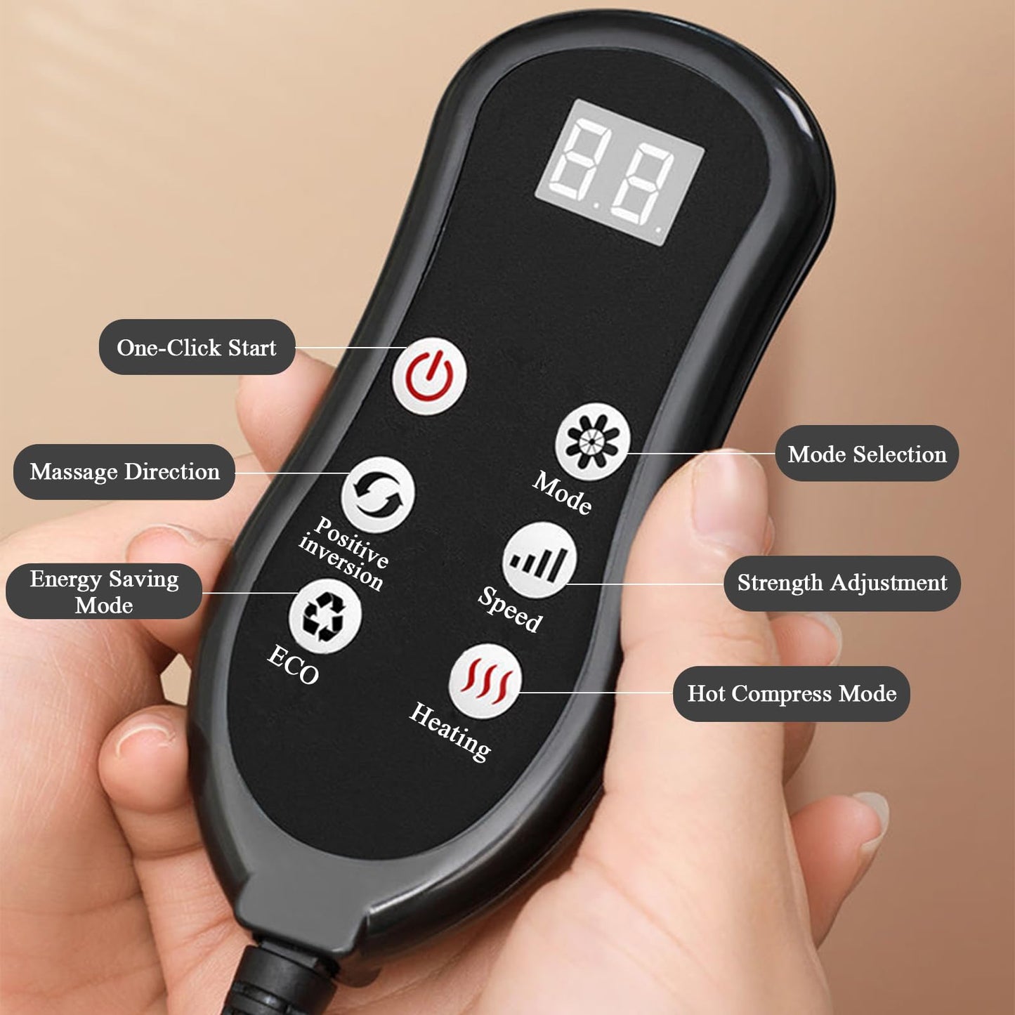 Back Massager with Heat, Shiatsu Neck and Back Massager for Pain Relief Deep Tissue, 3D Deep Kneading Cushion Massage for Neck Shoulder Legs, Suitable for Office and Home, Gifts for Men Women