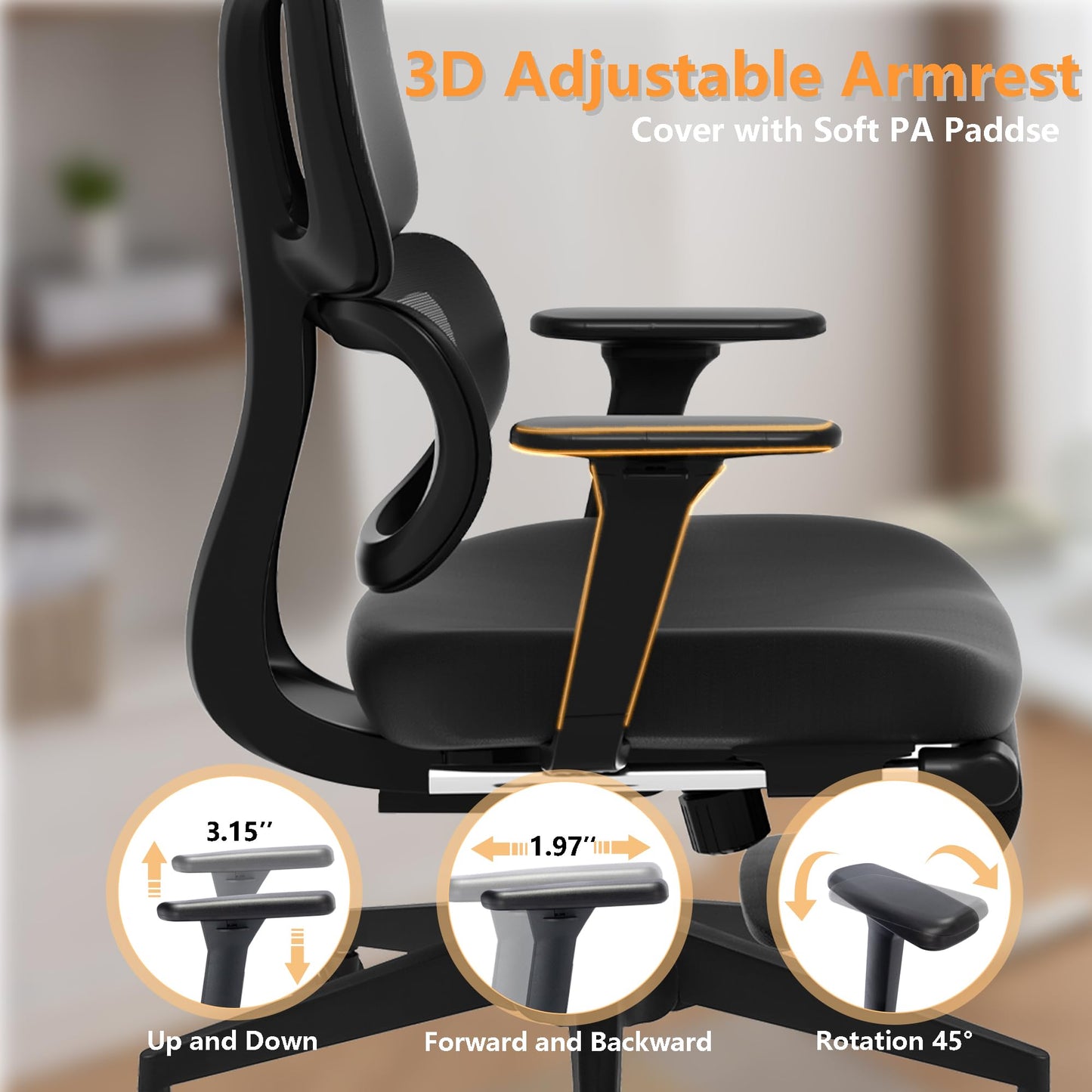 FLEXISPOT ErgoX-S Big and Tall Mesh Office Chair, Computer Desk Chair Adjustable Swivel Chair with Footrest Lumbar Support Headrest and 360°Rotation for Home Office,Mesh