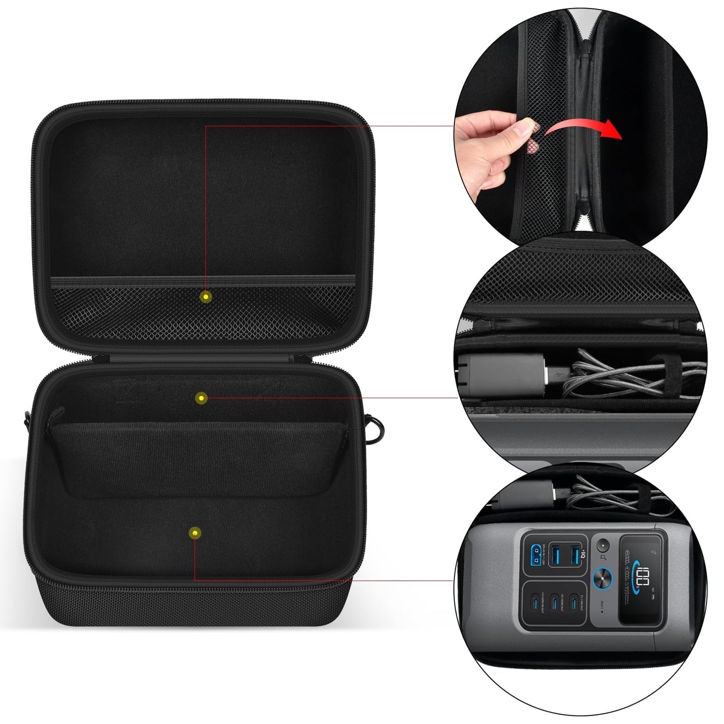 ANKHOH Power Bank Case for Anker SOLIX C200 DC, for SOLIX C300 DC Solar Power Station, Generator Charger Battery Storage Holder Protector Cover for Outdoor Camping, Traveling (Box Only)