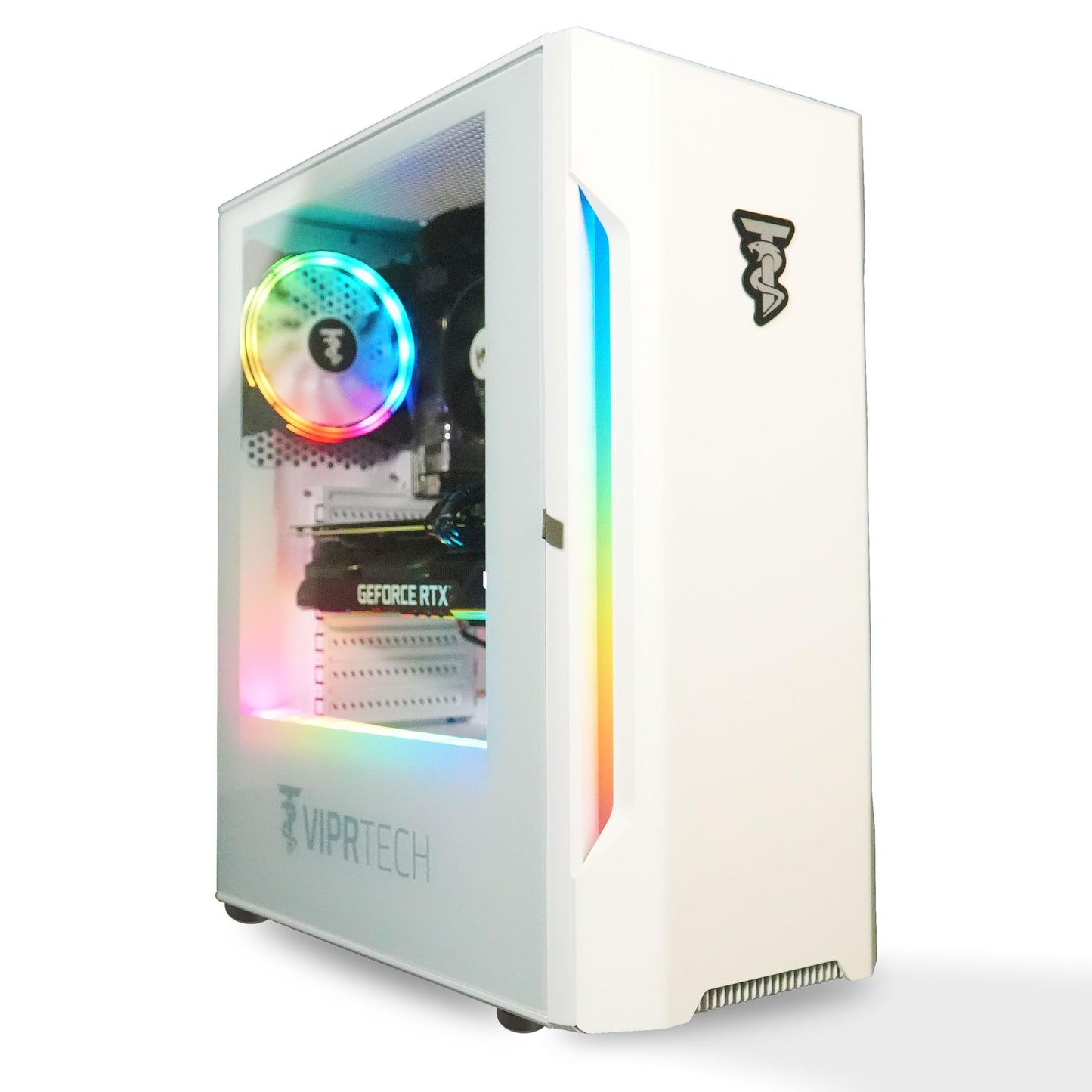ViprTech Rebel 2.0 Gaming PC - AMD Ryzen 5 3600 (4.2Ghz Turbo), RTX 3050 6GB, 32GB DDR4 3200, 1TB NVMe SSD, WiFi BT, RGB, Windows 11 Pro, Desktop Computer Tower, White