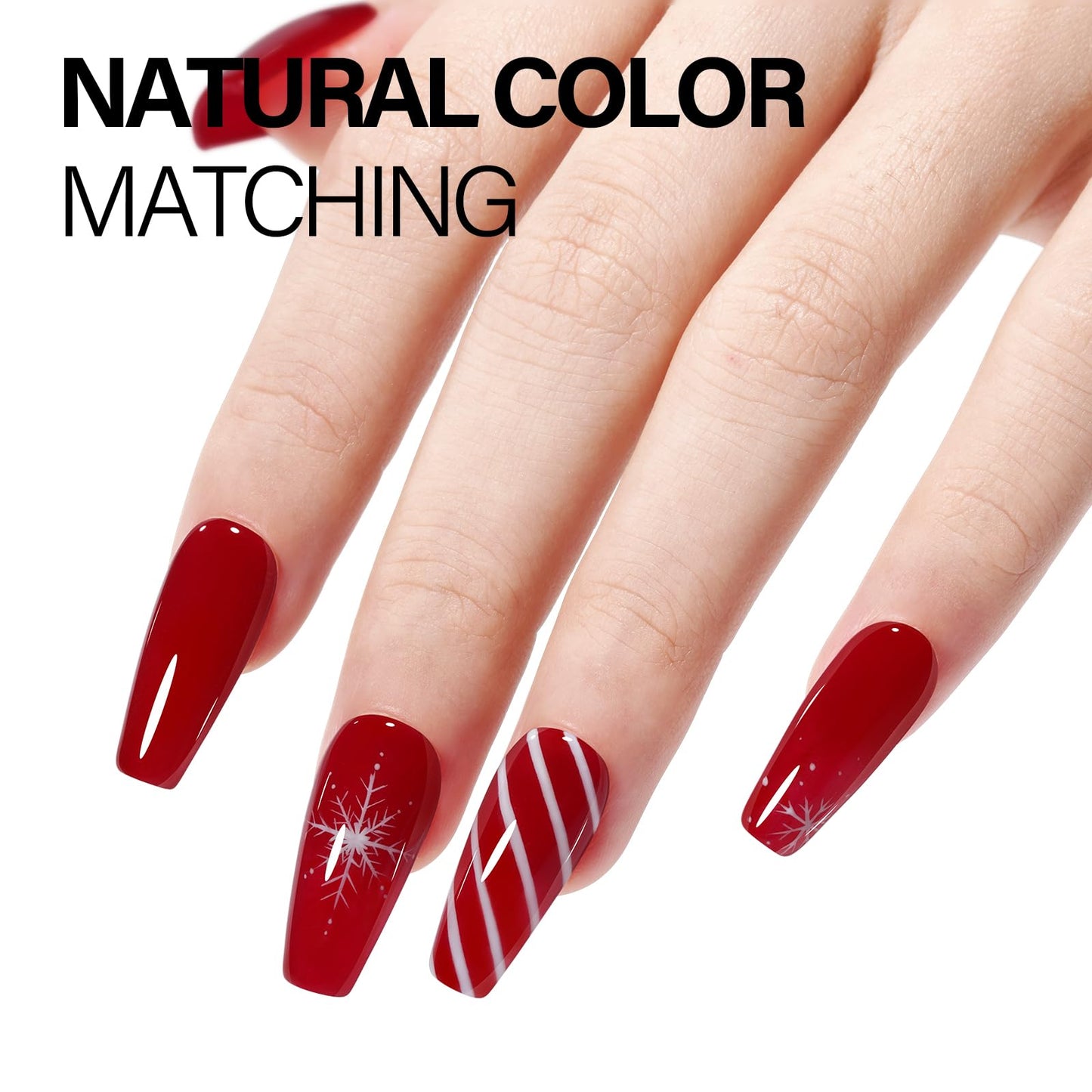AILLSA Red Dip Powder for Nails Fall Winter Nail Dipping Powder Burgundy Dark Red Dip Colors for Valentine's Day DIY Manicure Salon at Home Easy to Use (1 Oz)