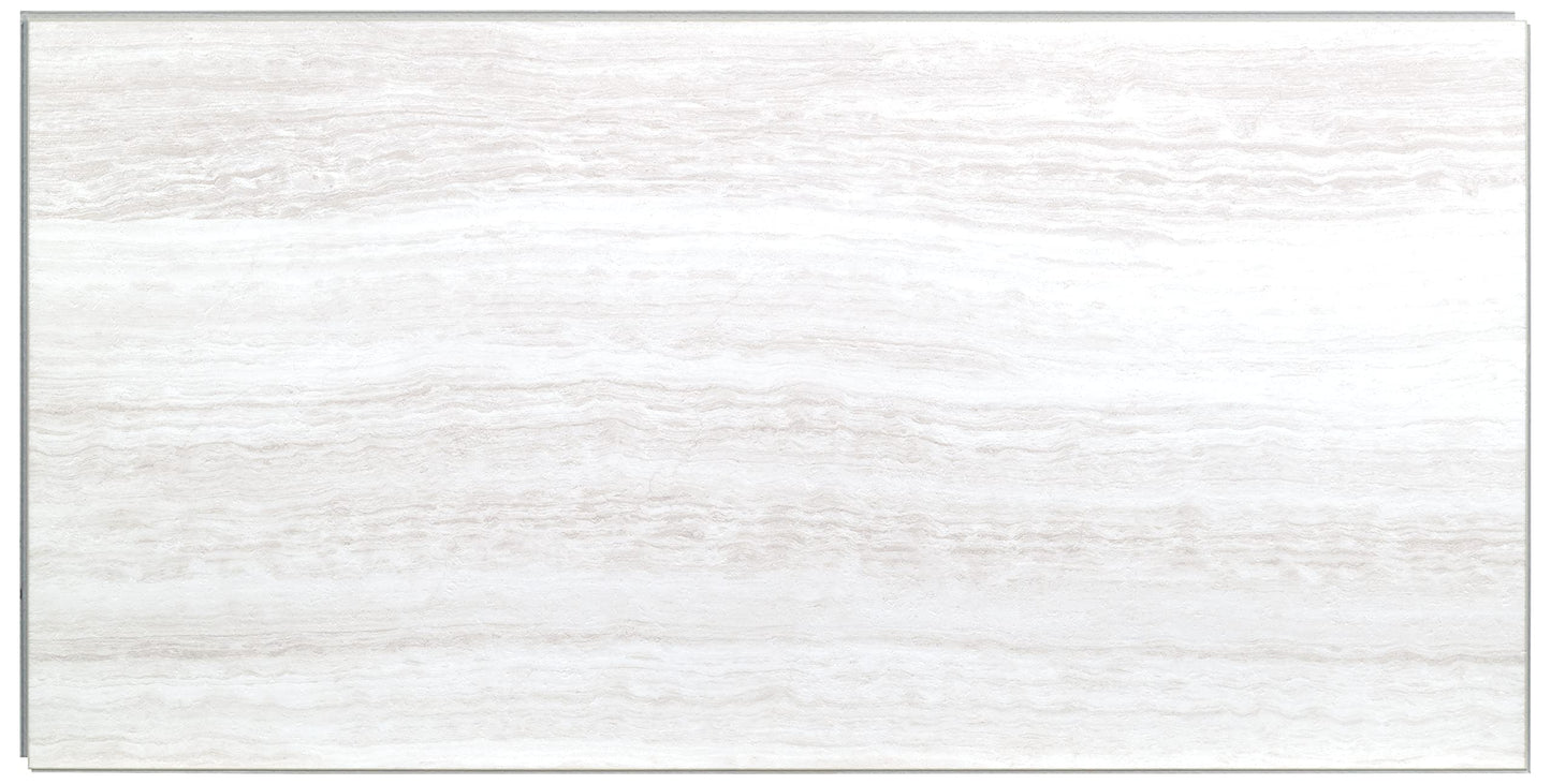 MSI AMZ-LVT-0174P 7 inch x 48 inch Luxury, Rigid Core Planks, Tile, Click Lock Floating Floor, Waterproof LVT Vinyl, 11.81" W x 23.62 L X 5mm T, White Ocean White-Cool, 1278 Square Feet