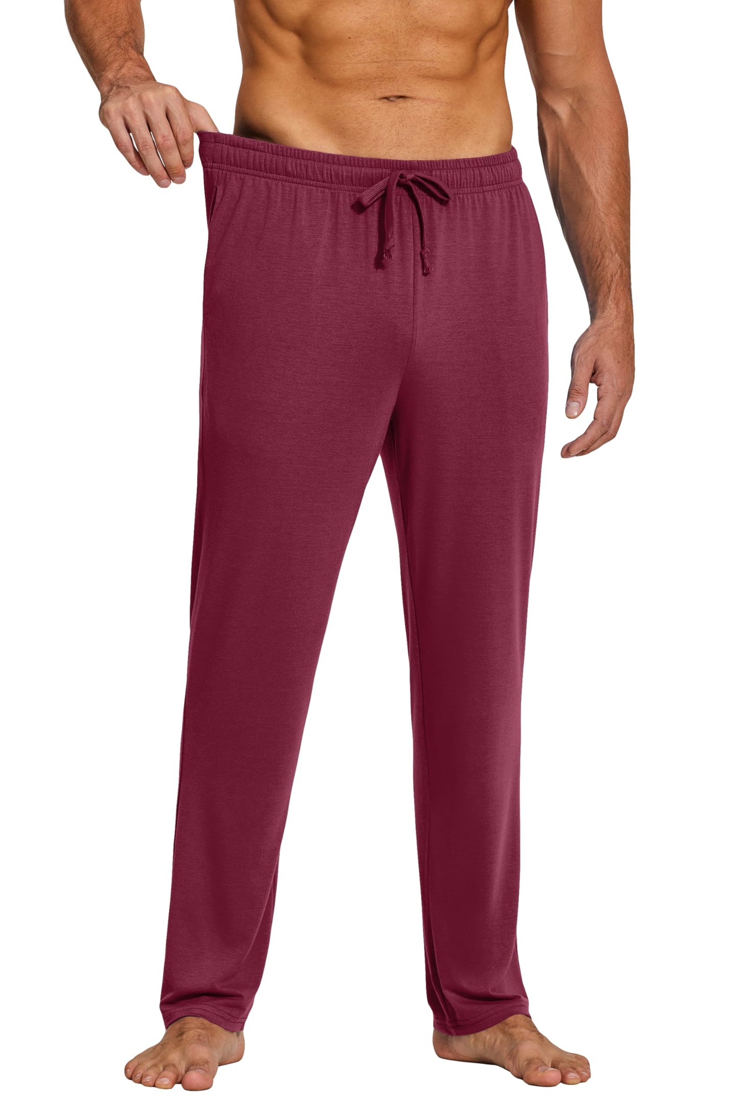 COOFANDY Men's Yoga Sweatpants Lightweight Open Bottom Lounge Pants Casual Drawstring Jogger Pants with Pockets
